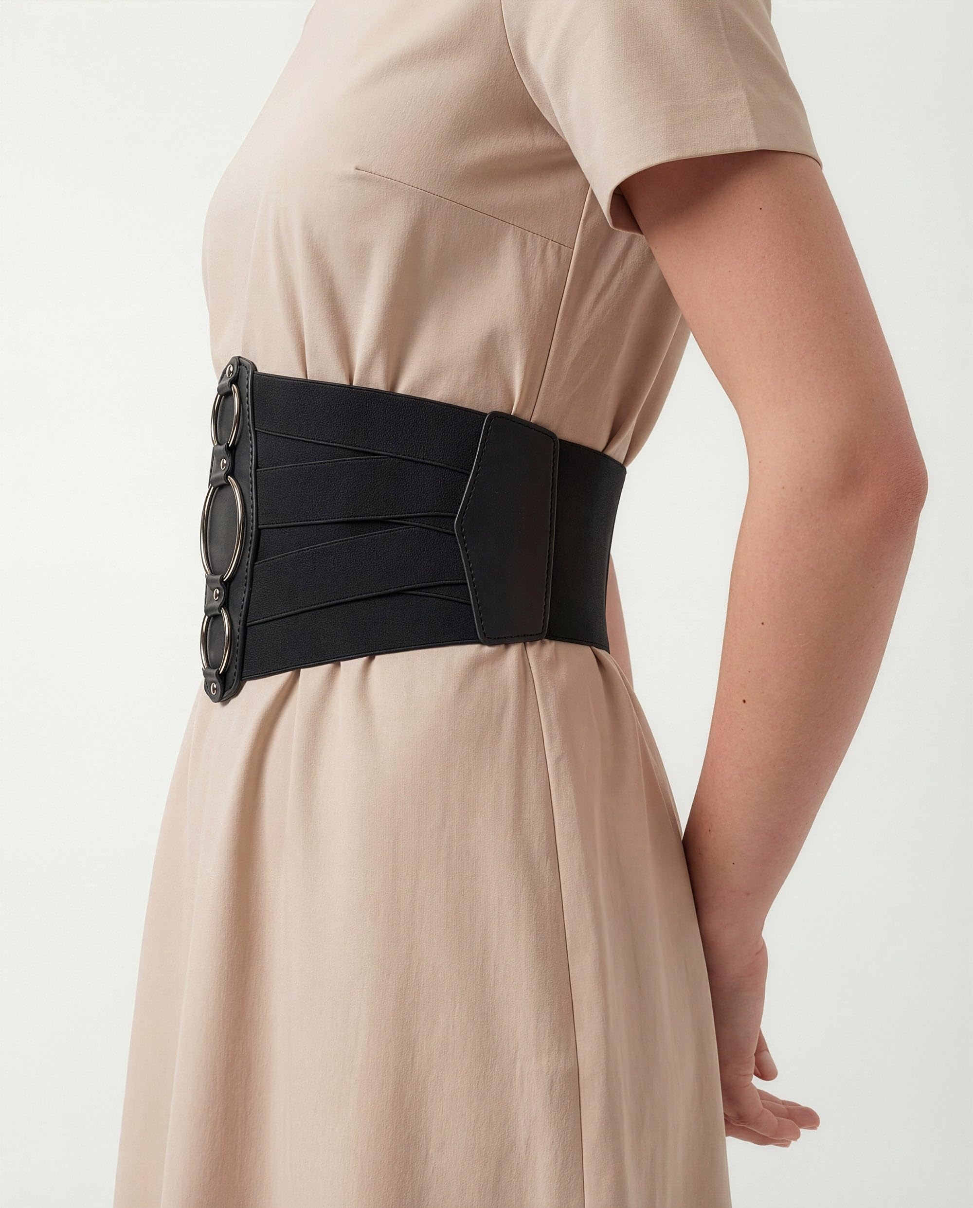 BlackButterfly 7 Inch Wide Lattice Corset Waspie Elastic Waist Belt - Image 3