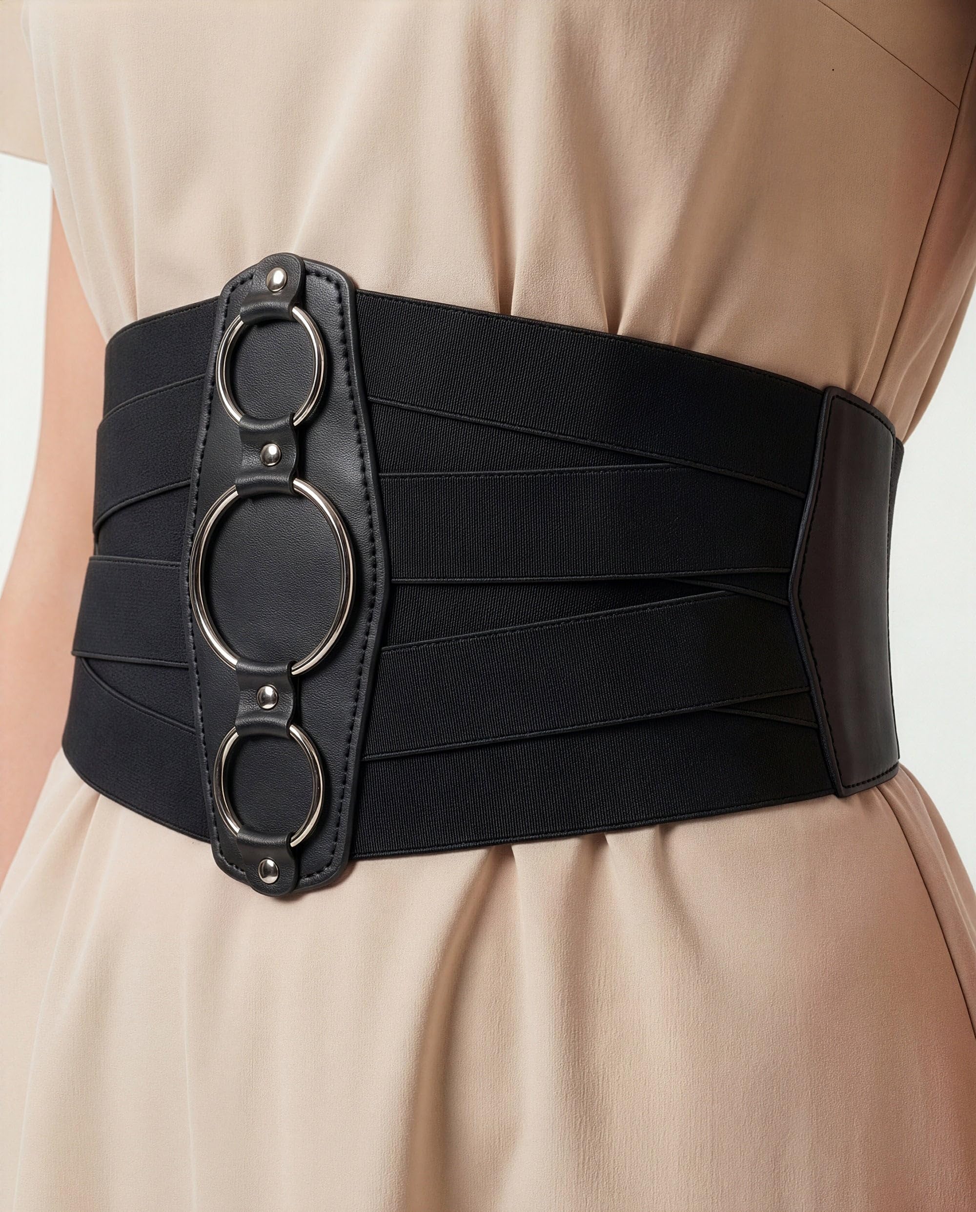 BlackButterfly 7 Inch Wide Lattice Corset Waspie Elastic Waist Belt - Image 5
