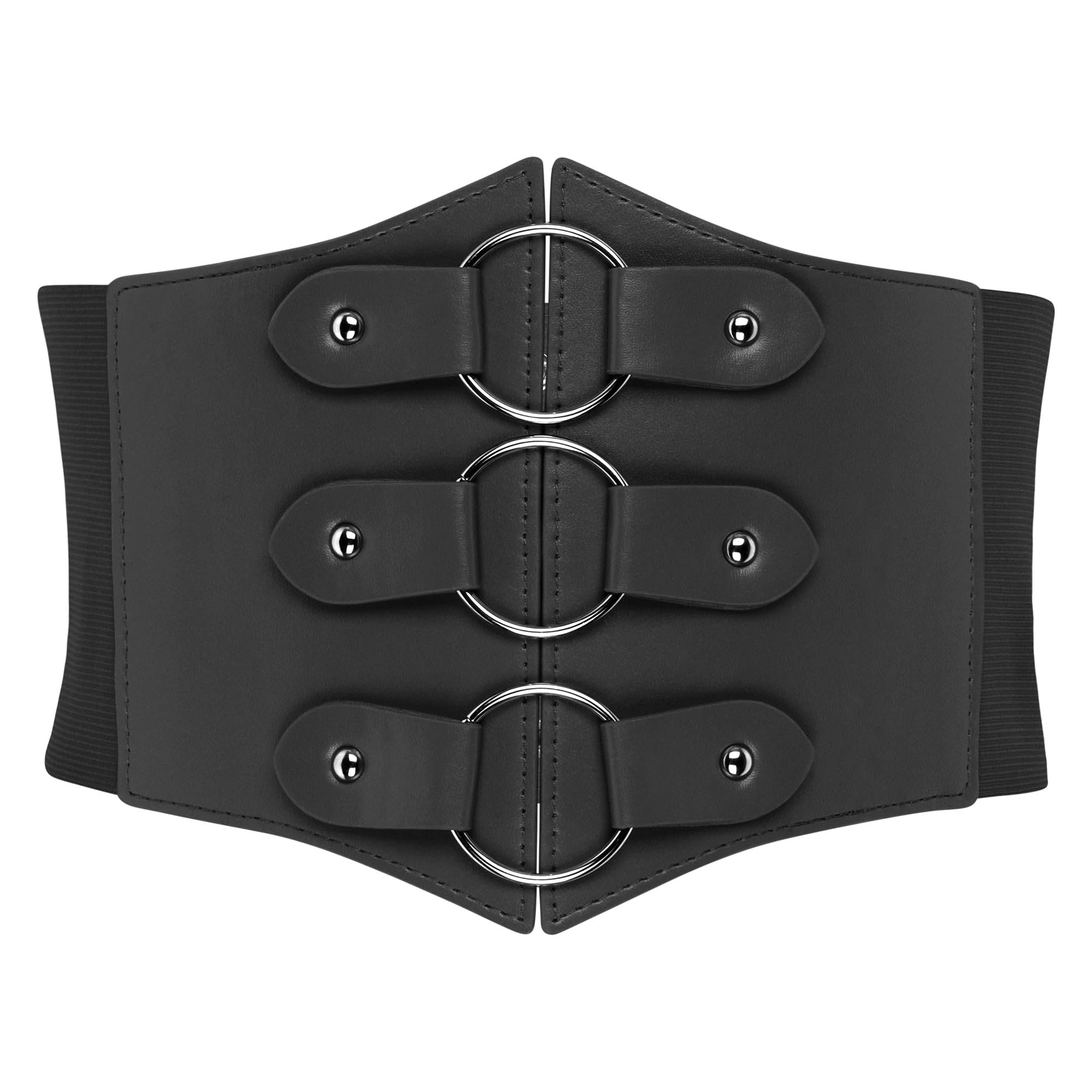 BlackButterfly Elastic Cosplay Halloween Metal Ring Waist Pirate Waspie Corset Belt