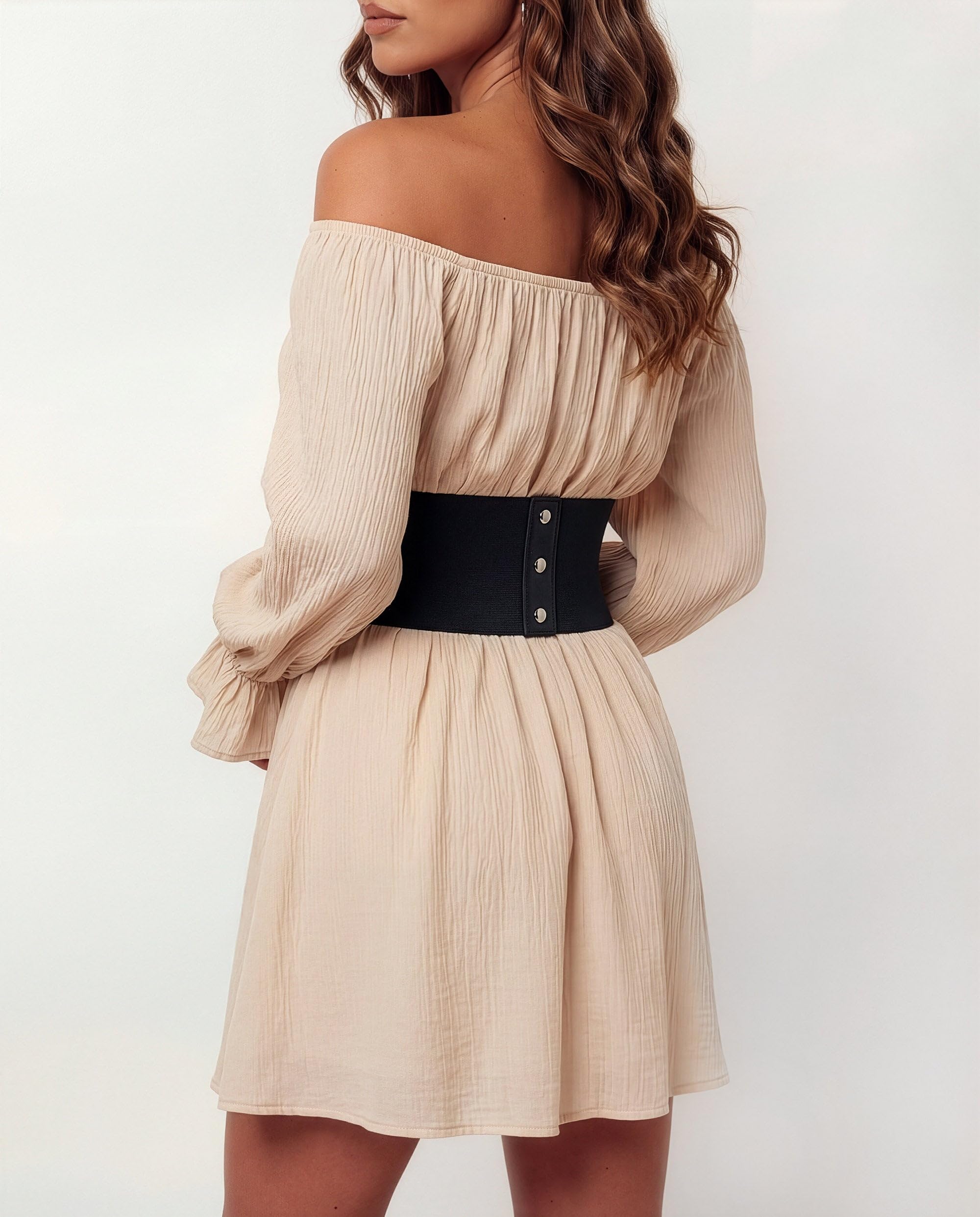 BlackButterfly Elastic Cosplay Halloween Metal Ring Waist Pirate Waspie Corset Belt - Image 3
