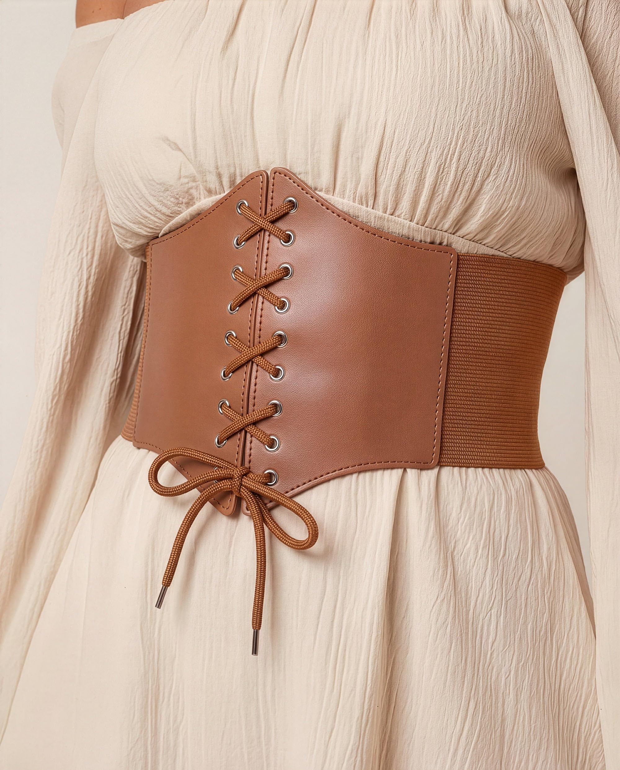 BlackButterfly Elastic Halloween Cosplay Costume Waist Tie-Up Waspie Corset Belt - Image 4