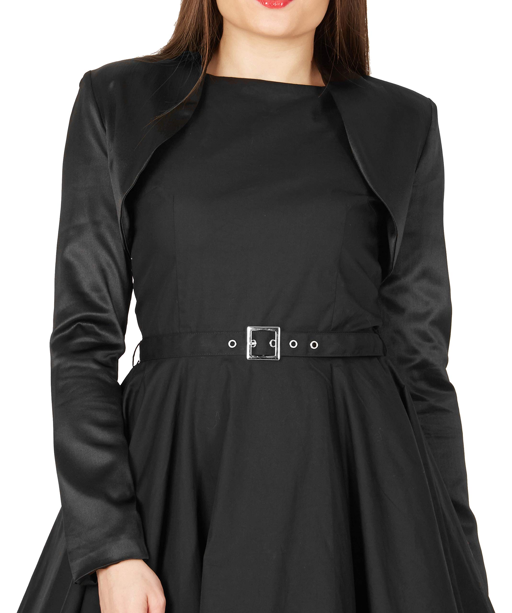 BlackButterfly Formal Satin Long Sleeve Bolero Shrug