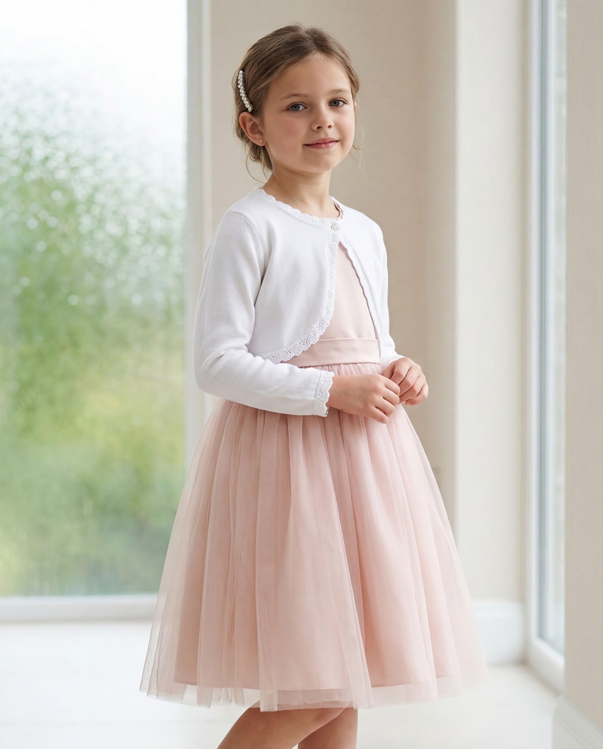 BlackButterfly Girls Long Sleeve Knitted Childrens Kids Bolero Shrug - Image 3