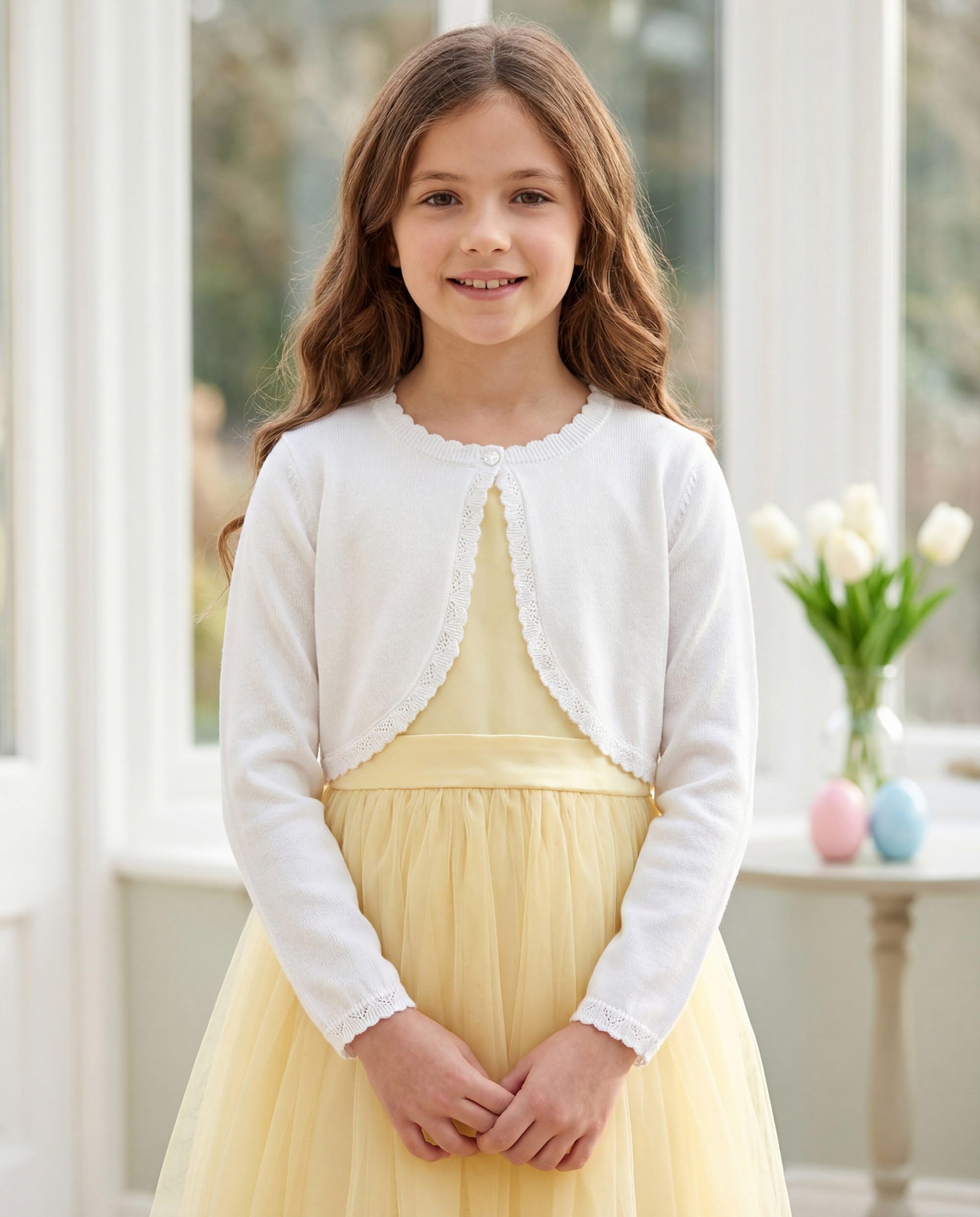 BlackButterfly Girls Long Sleeve Knitted Childrens Kids Bolero Shrug - Image 6