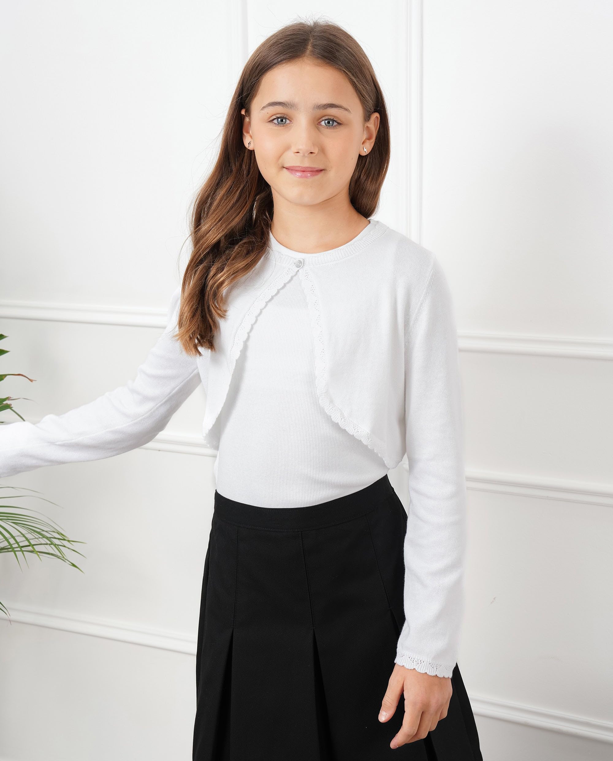 BlackButterfly Girls Long Sleeve Knitted Childrens Kids Bolero Shrug - Image 7