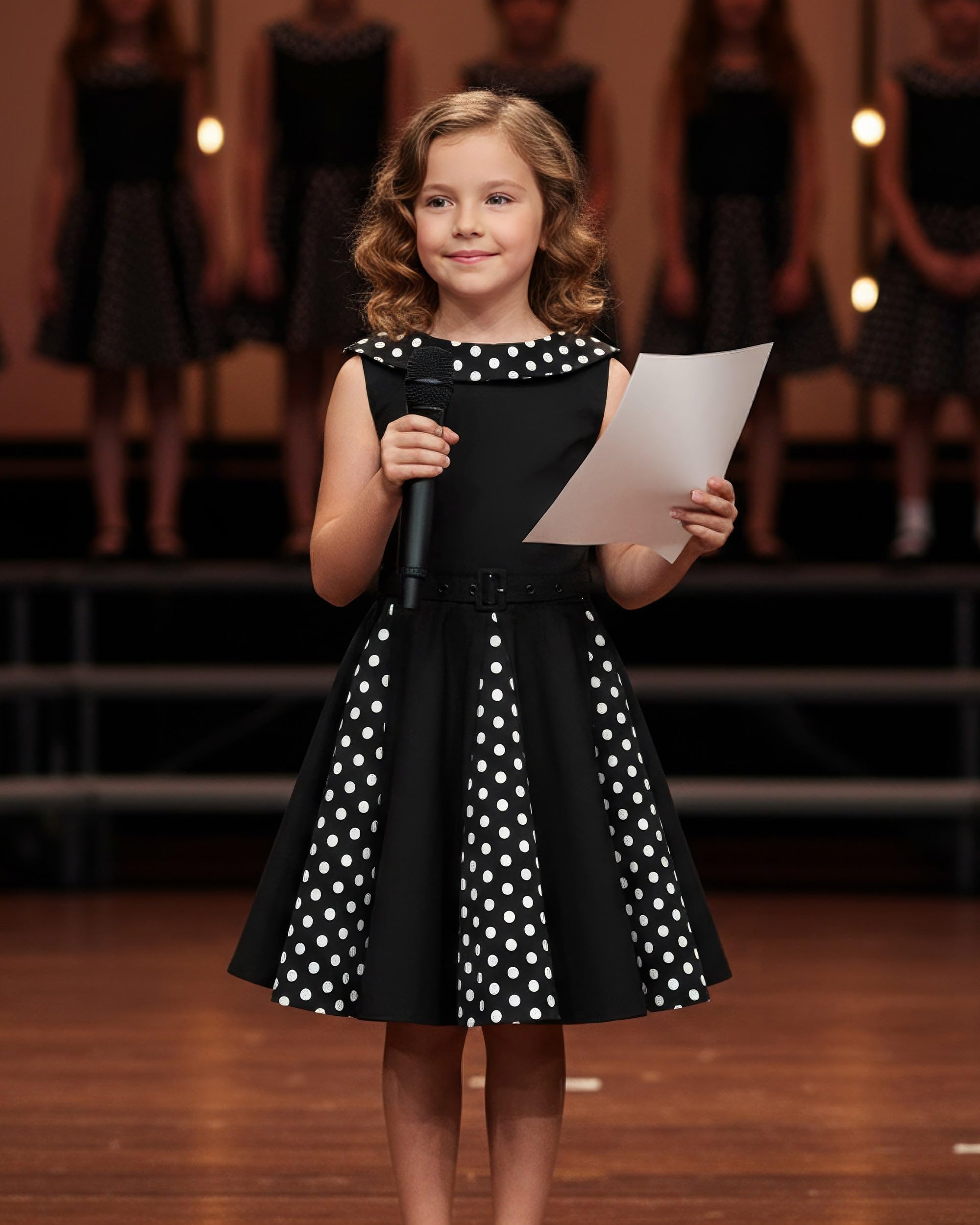 BlackButterfly Kids 'Alexia' Vintage Polka Dot 50's Girls Dress - Image 3