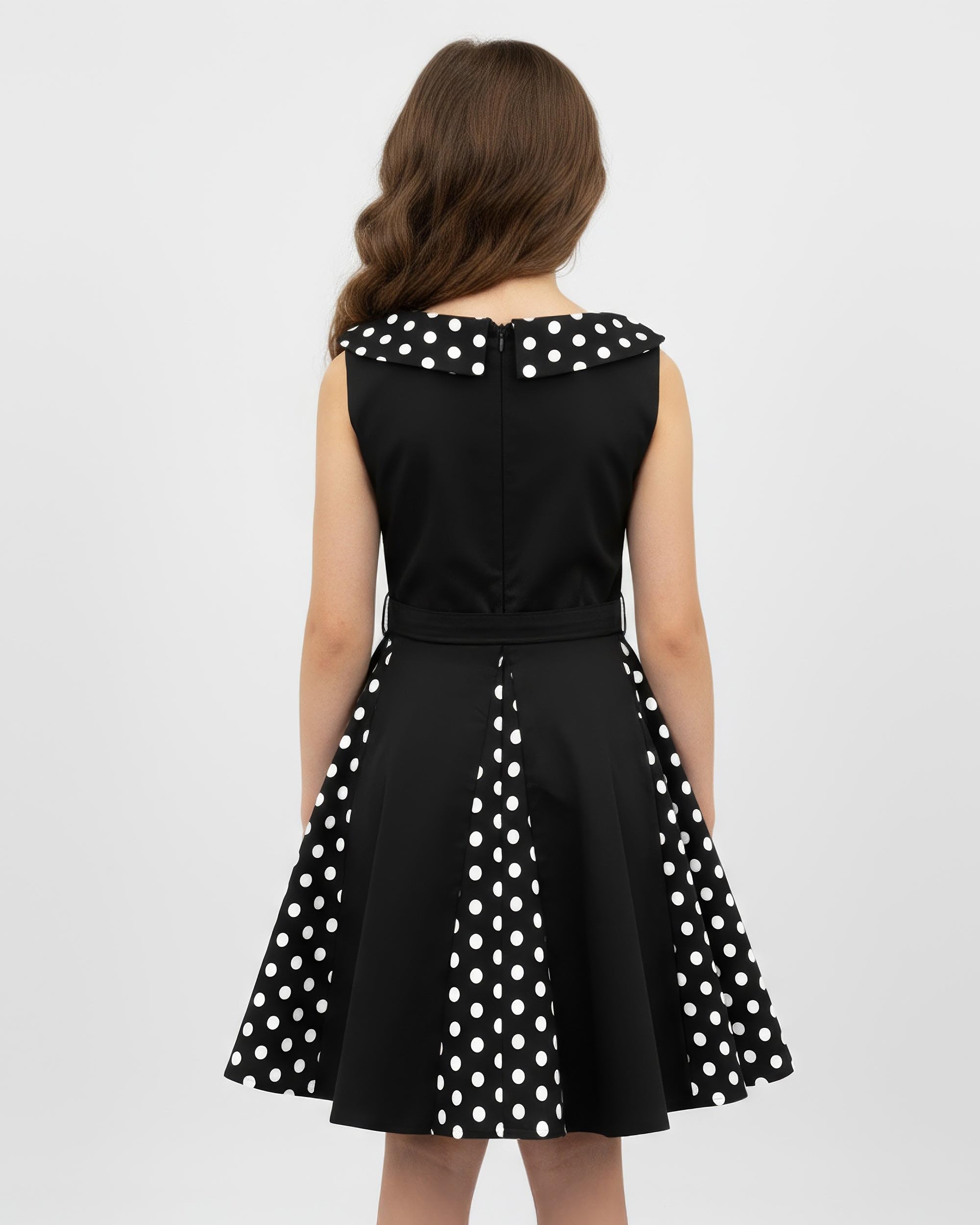 BlackButterfly Kids 'Alexia' Vintage Polka Dot 50's Girls Dress - Image 5