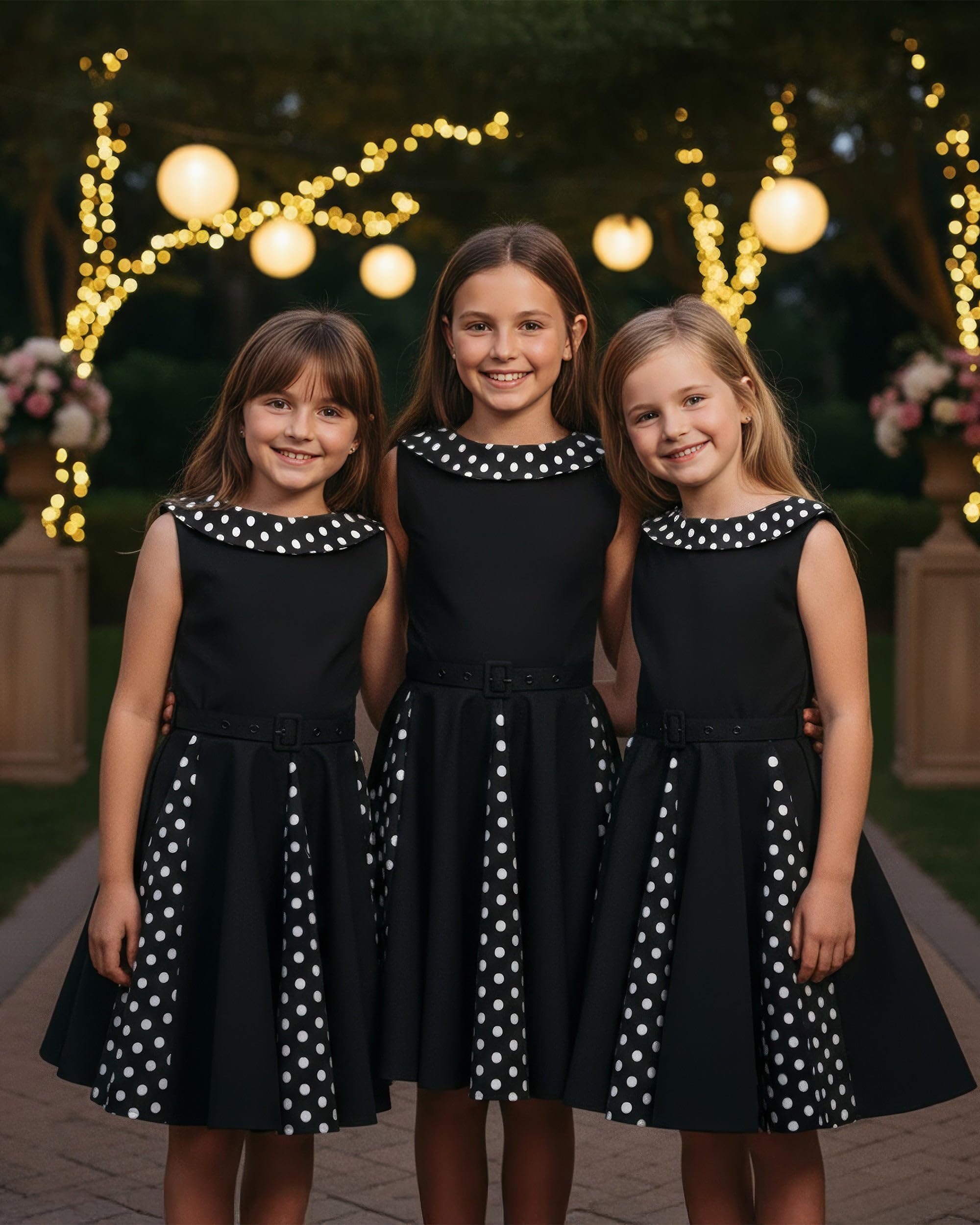BlackButterfly Kids 'Alexia' Vintage Polka Dot 50's Girls Dress - Image 7