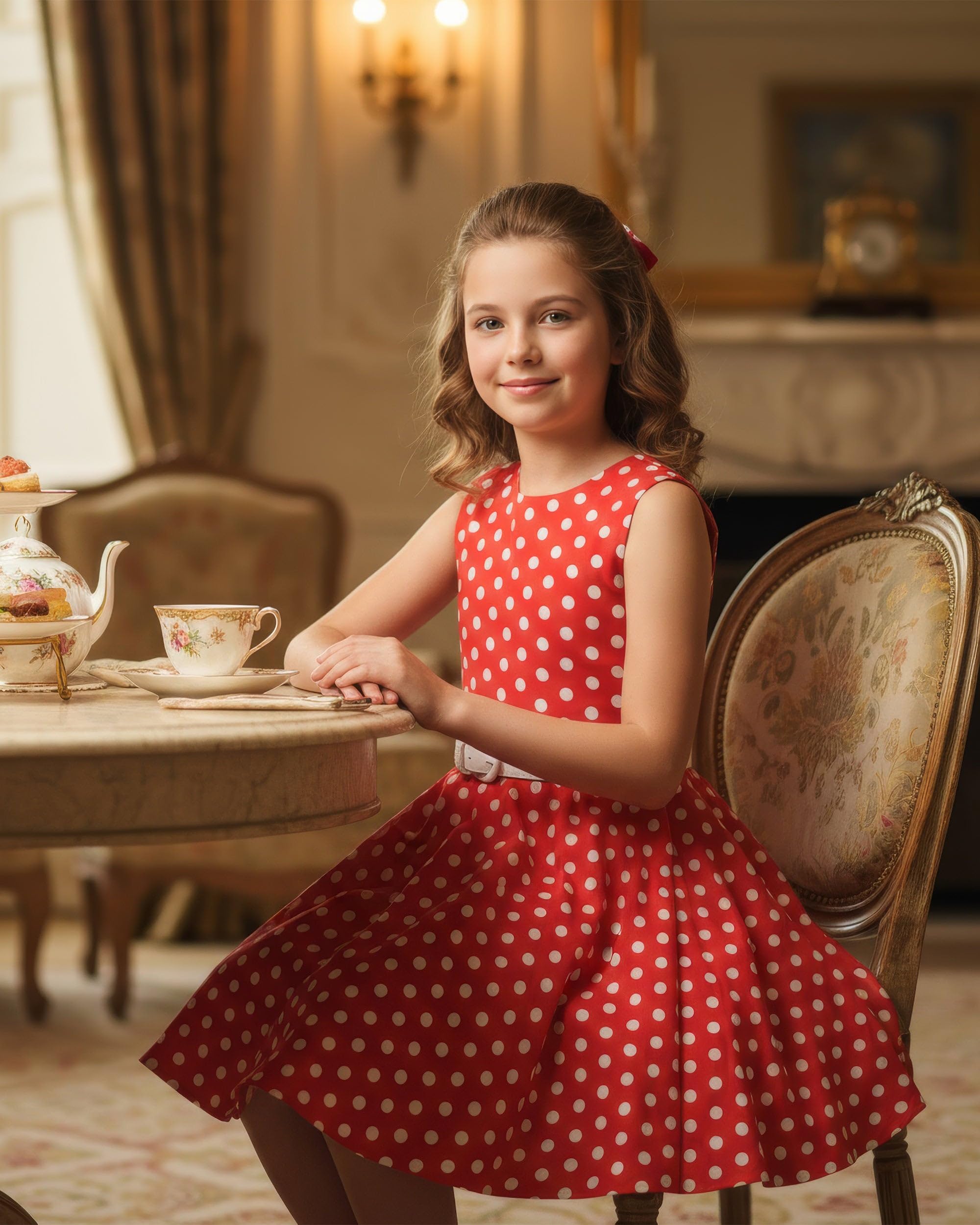 BlackButterfly Kids 'Audrey' Vintage 50's Girls Dress - Image 3
