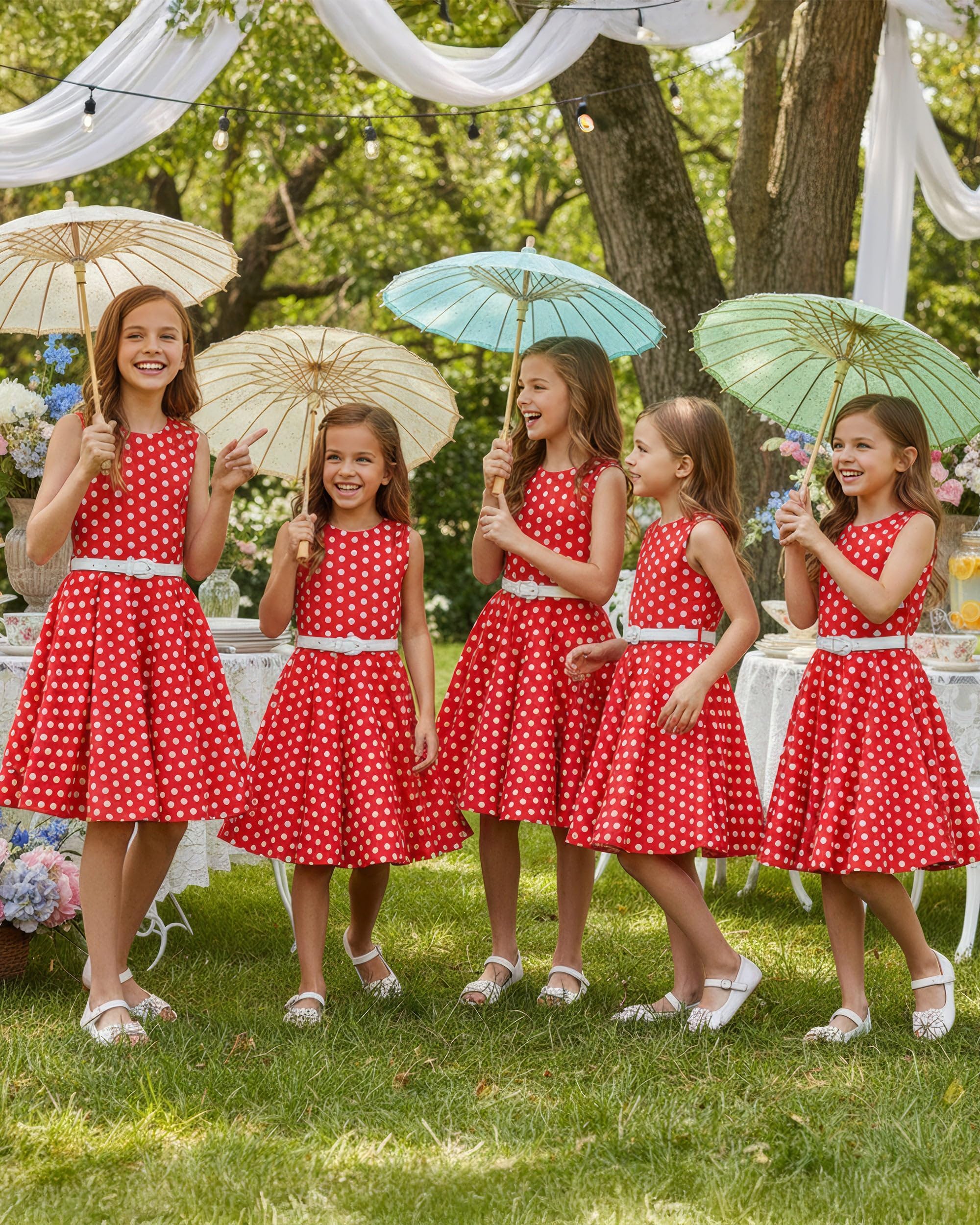BlackButterfly Kids 'Audrey' Vintage 50's Girls Dress - Image 6