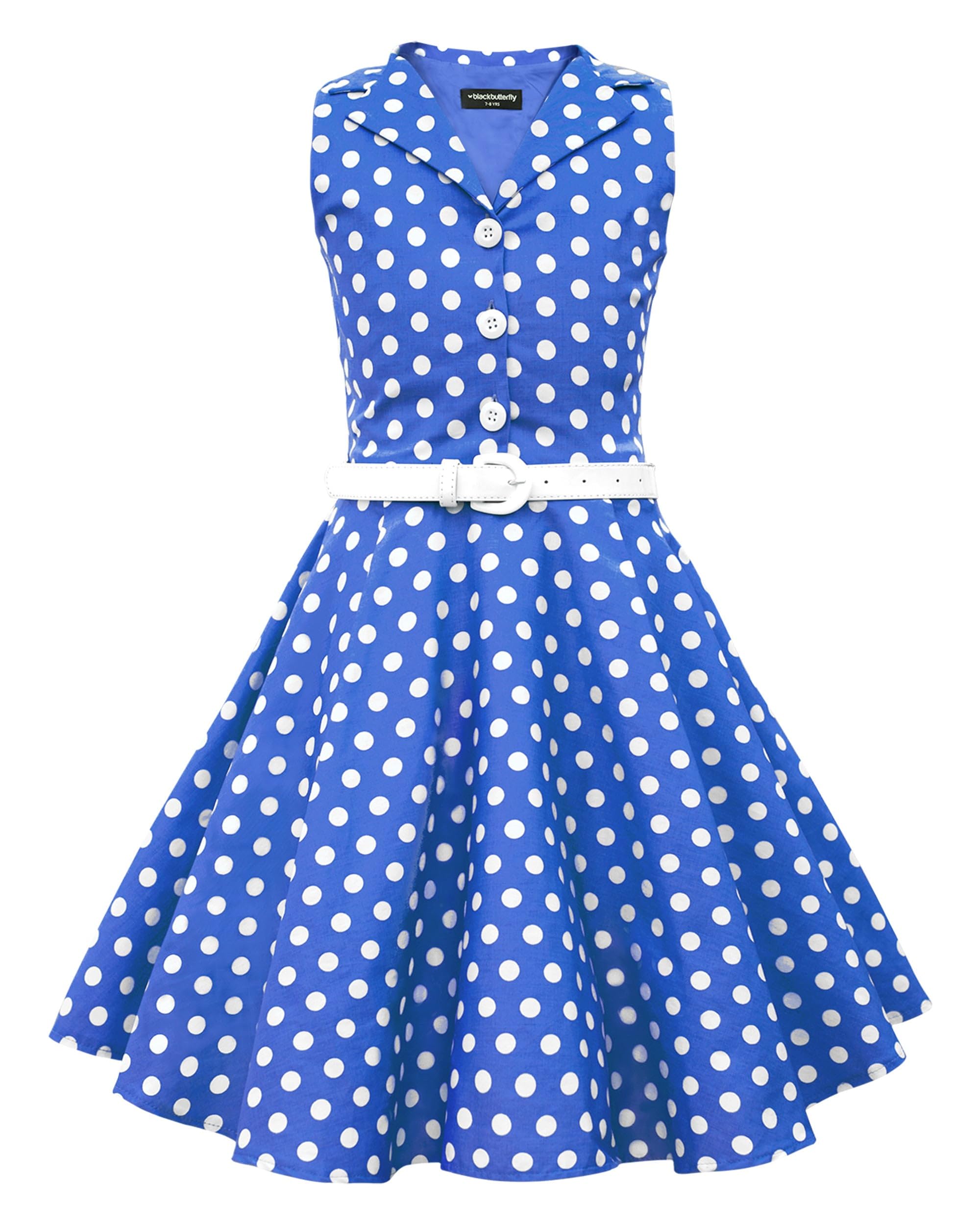 BlackButterfly Kids 'Holly' Vintage Polka Dot 50's Girls Dress
