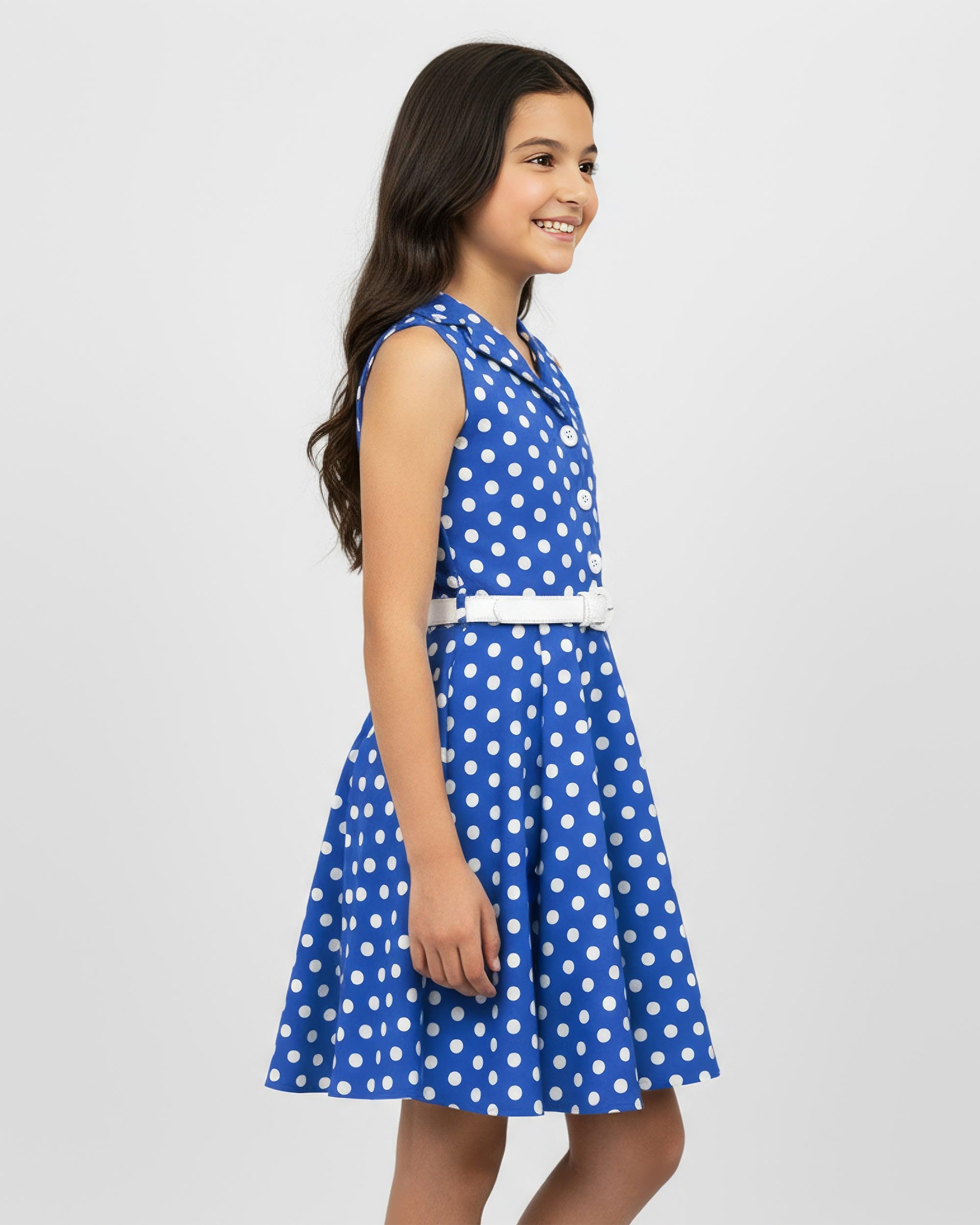 BlackButterfly Kids 'Holly' Vintage Polka Dot 50's Girls Dress - Image 4