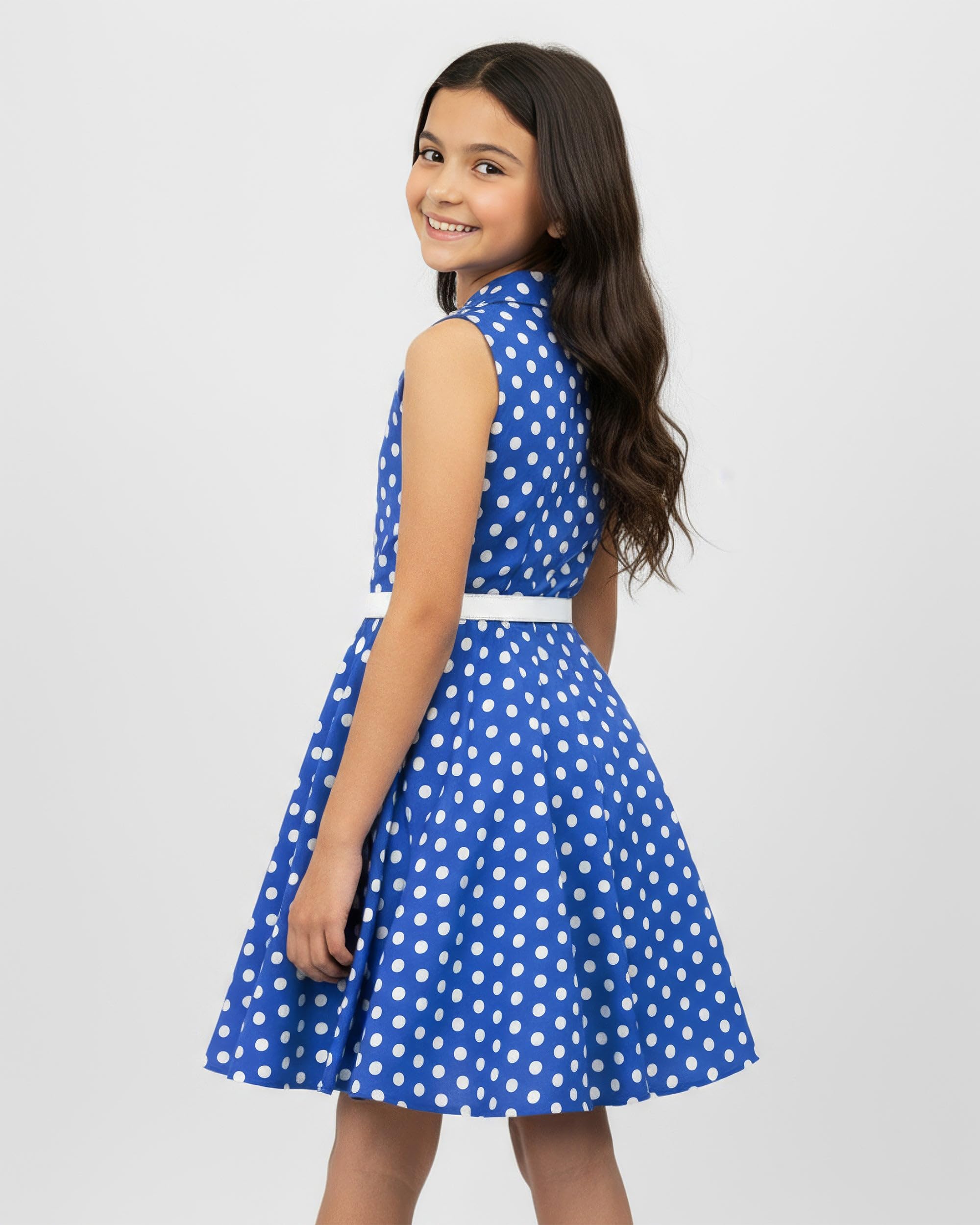 BlackButterfly Kids 'Holly' Vintage Polka Dot 50's Girls Dress - Image 5