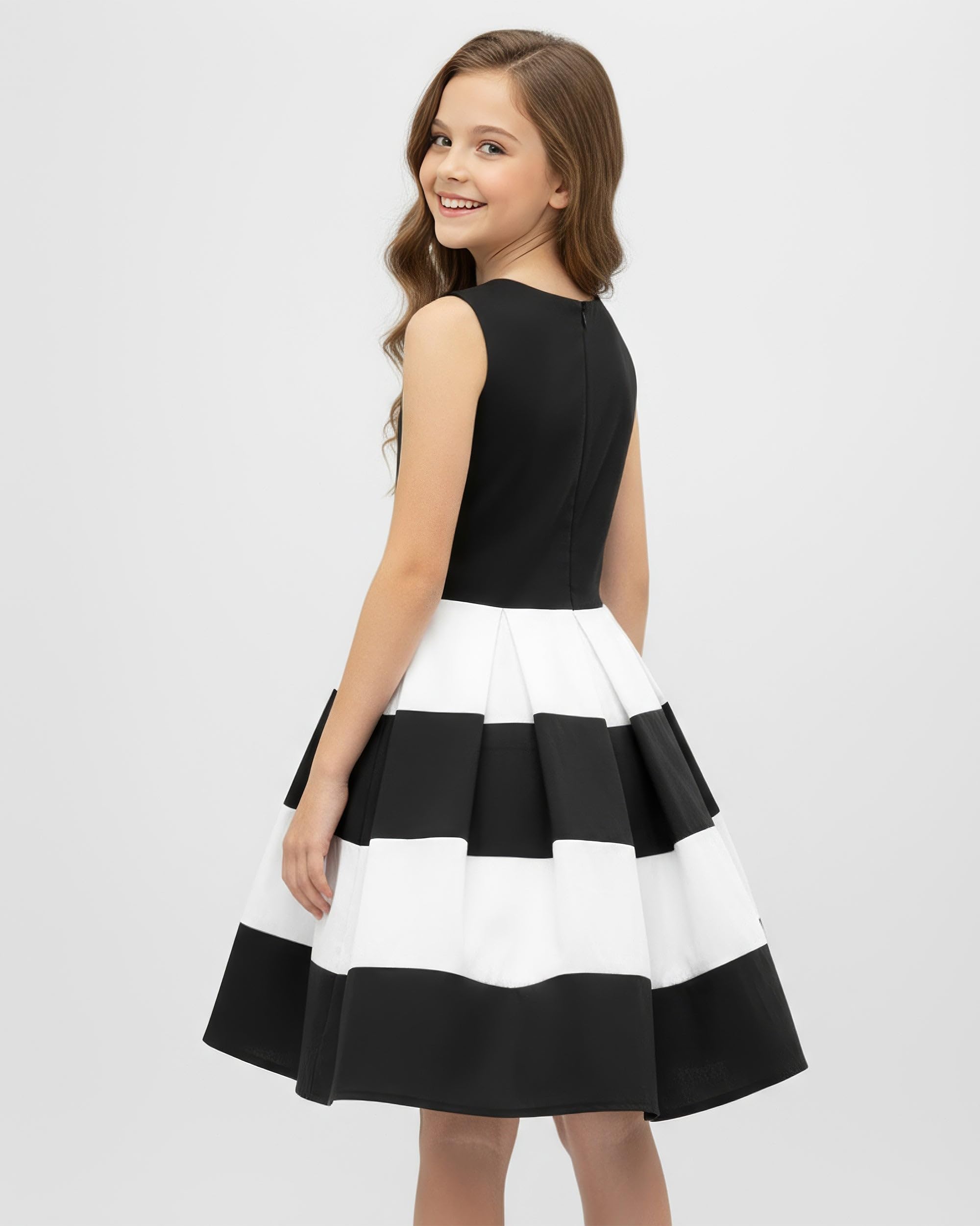 BlackButterfly Kids 'Lilly' Vintage Striped 50's Children's Girls Dress - Image 3