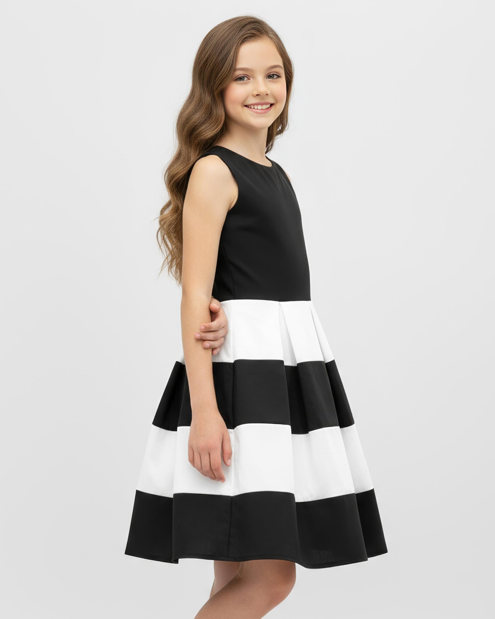 BlackButterfly Kids 'Lilly' Vintage Striped 50's Children's Girls Dress - Image 4