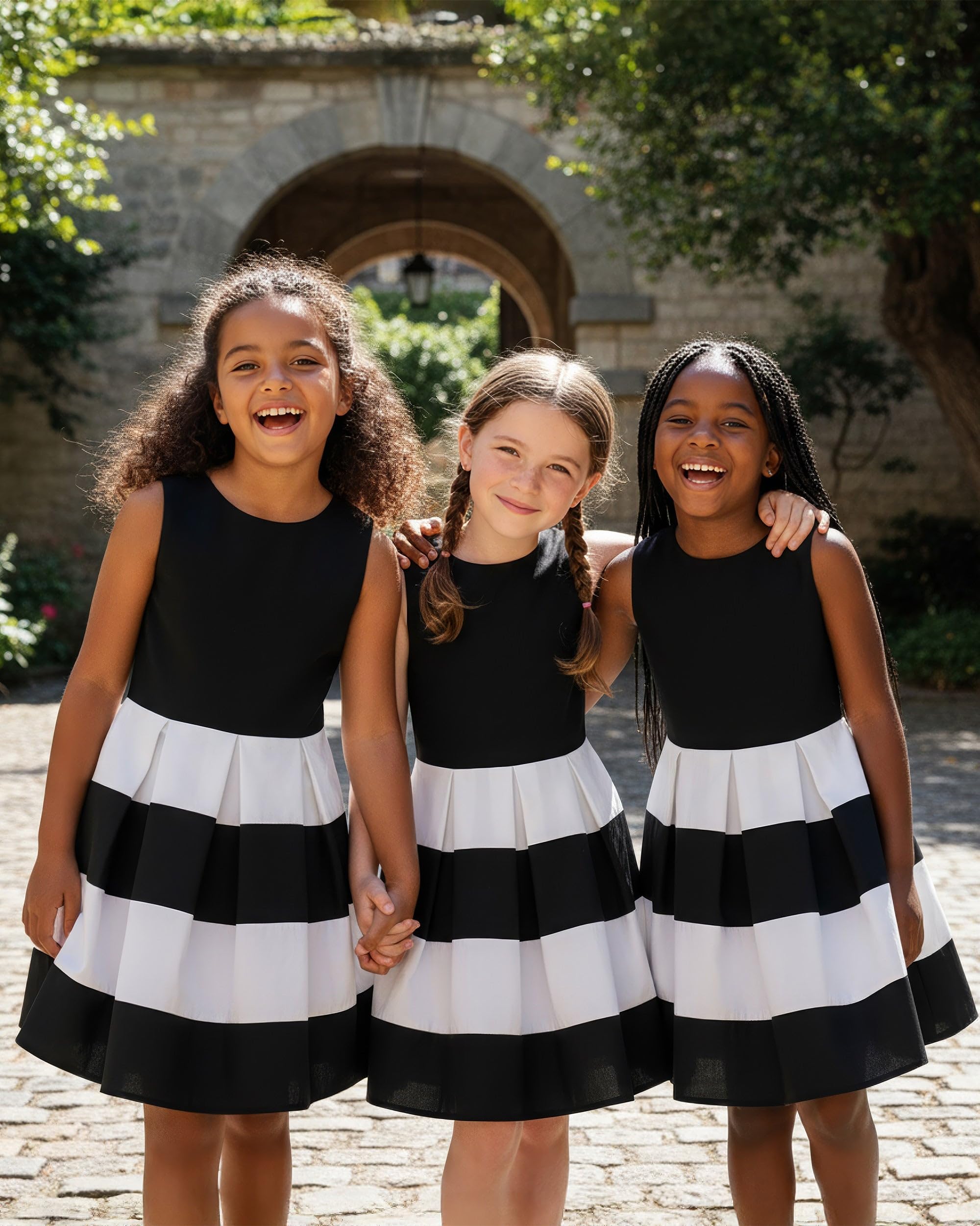 BlackButterfly Kids 'Lilly' Vintage Striped 50's Children's Girls Dress - Image 6