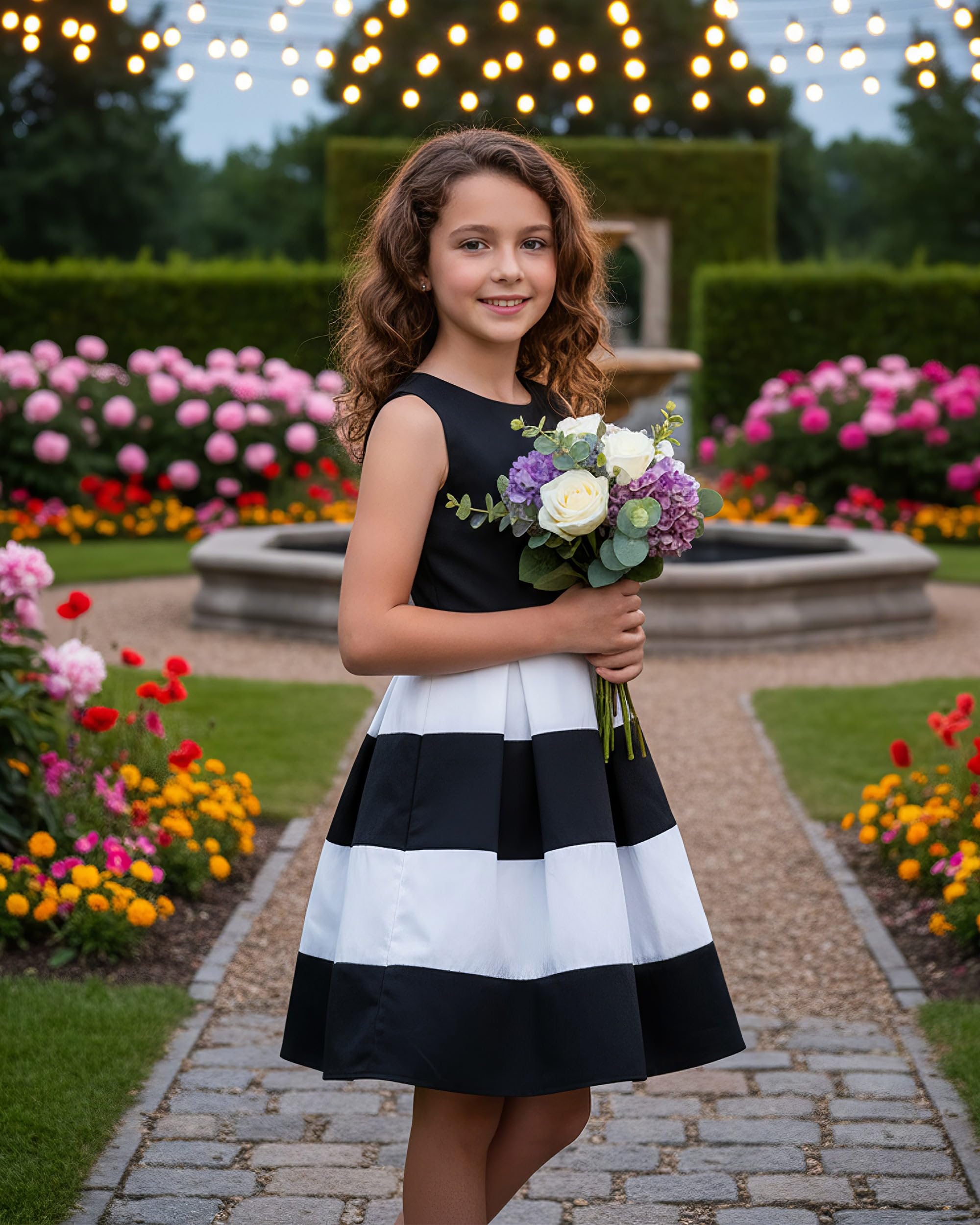 BlackButterfly Kids 'Lilly' Vintage Striped 50's Children's Girls Dress - Image 7