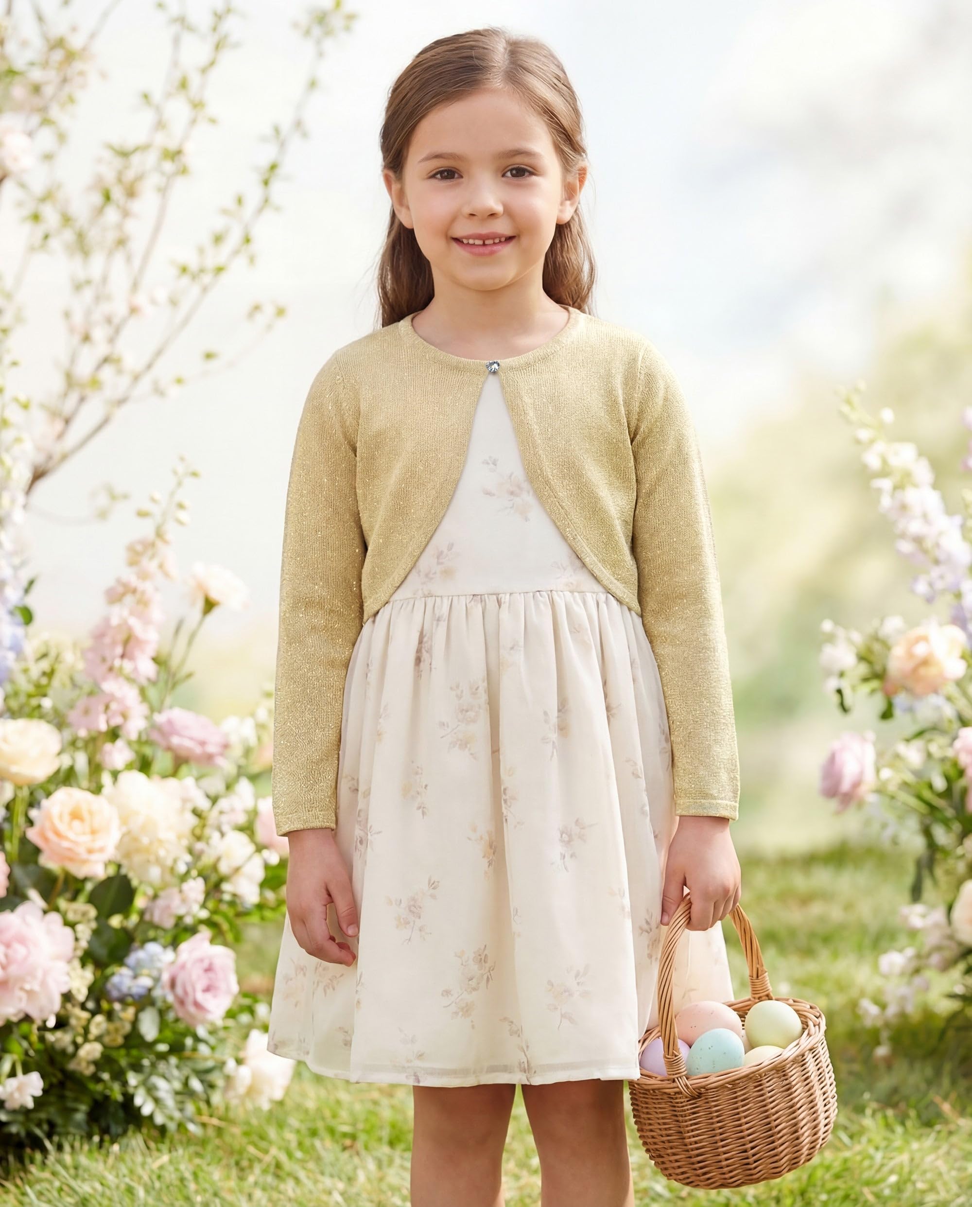 BlackButterfly Kids Long Sleeve Sparkle Cardigan Childrens Girls Shrug - Image 6