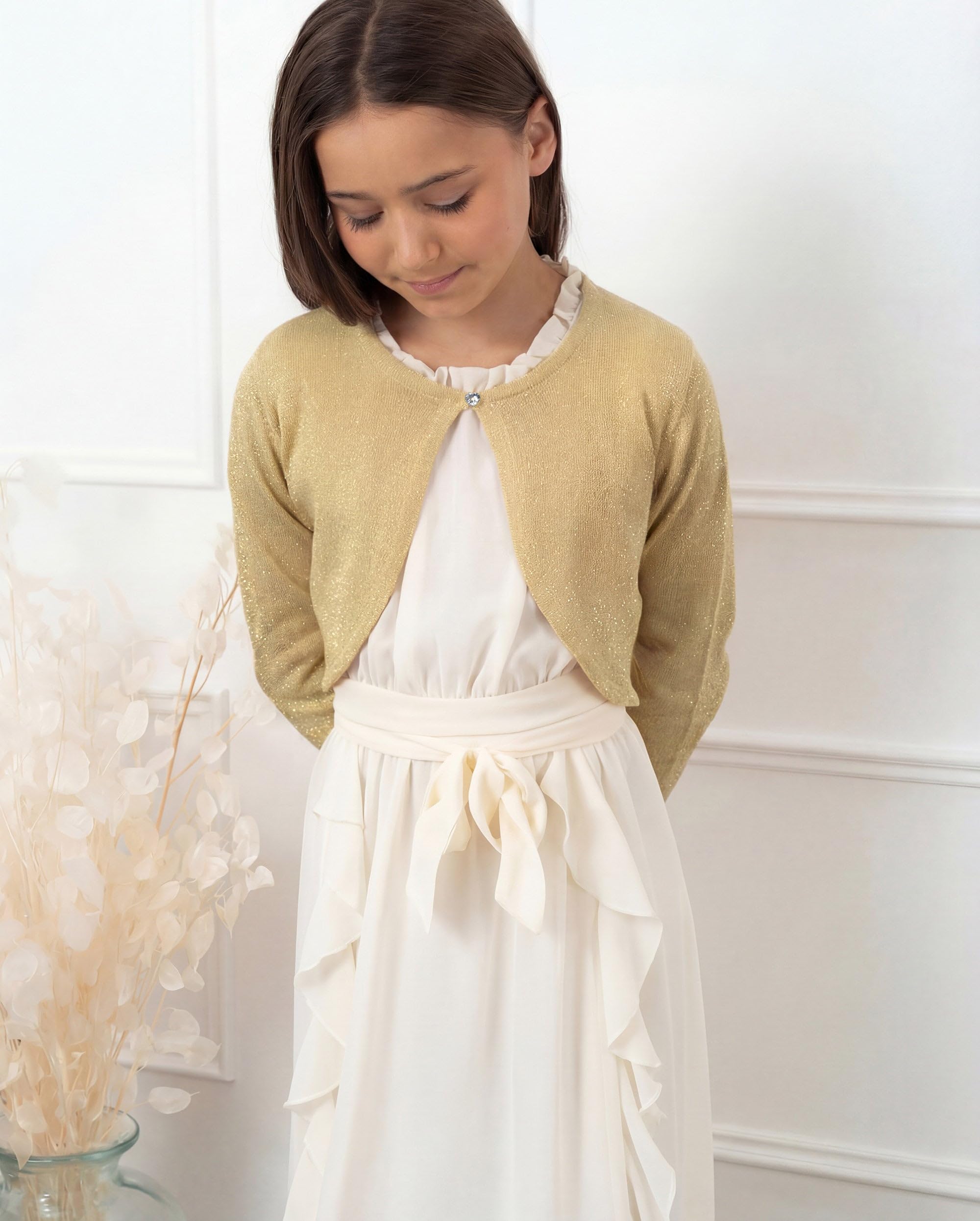 BlackButterfly Kids Long Sleeve Sparkle Cardigan Childrens Girls Shrug - Image 7