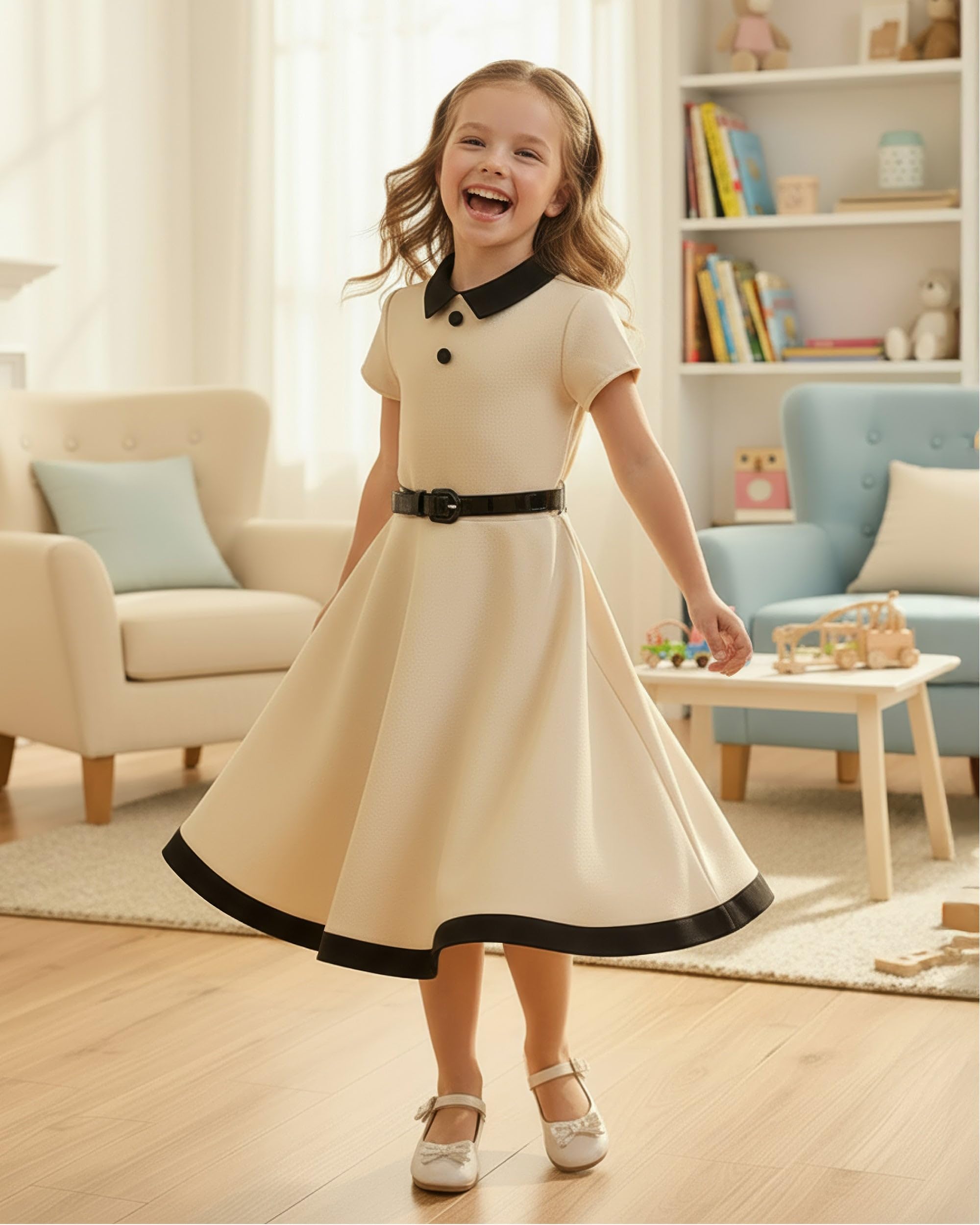 BlackButterfly Kids 'Lucy' Vintage Clarity 50's Girls Dress - Image 6