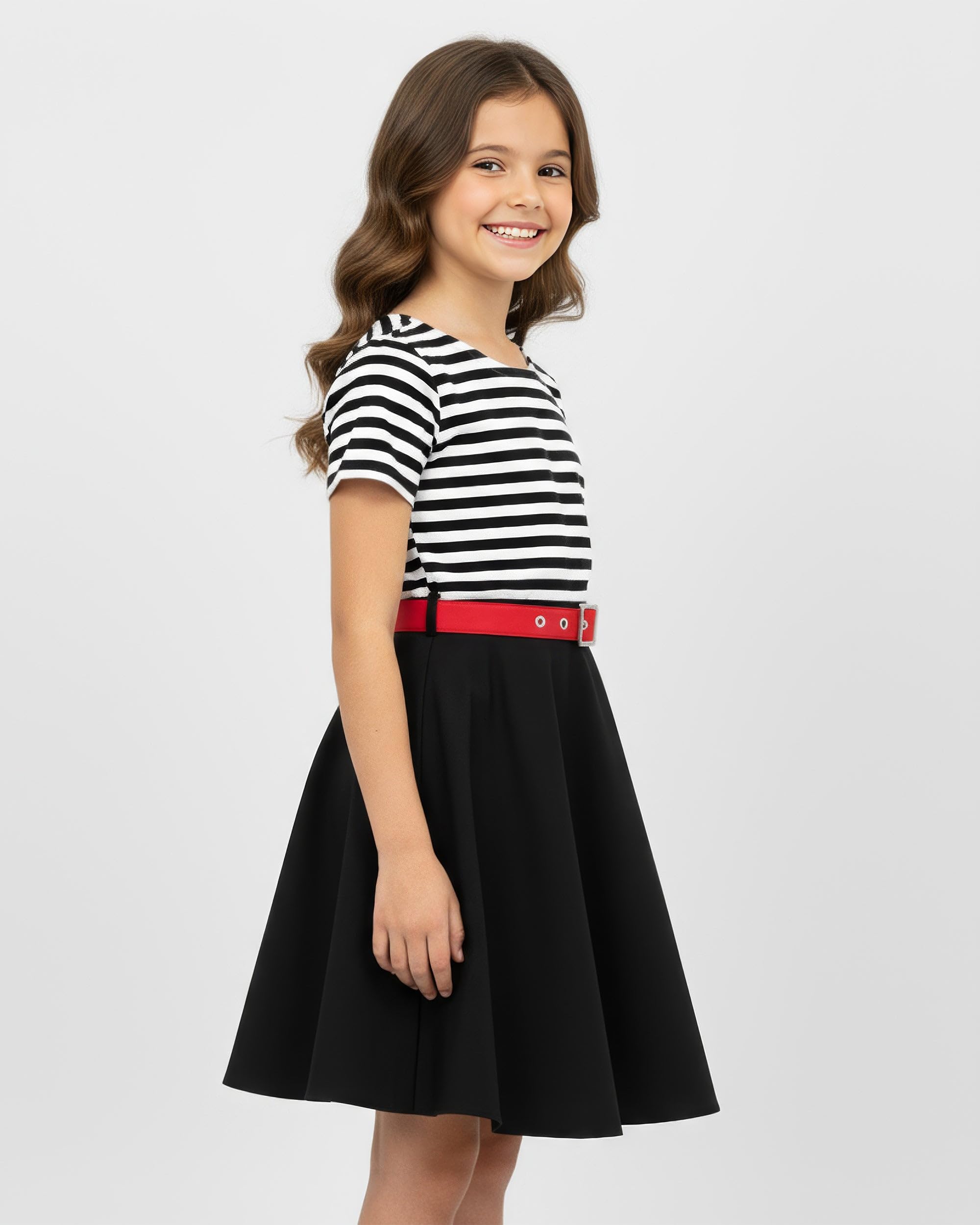 BlackButterfly Kids 'Maria' Vintage Striped Pin Up Dress - Image 4