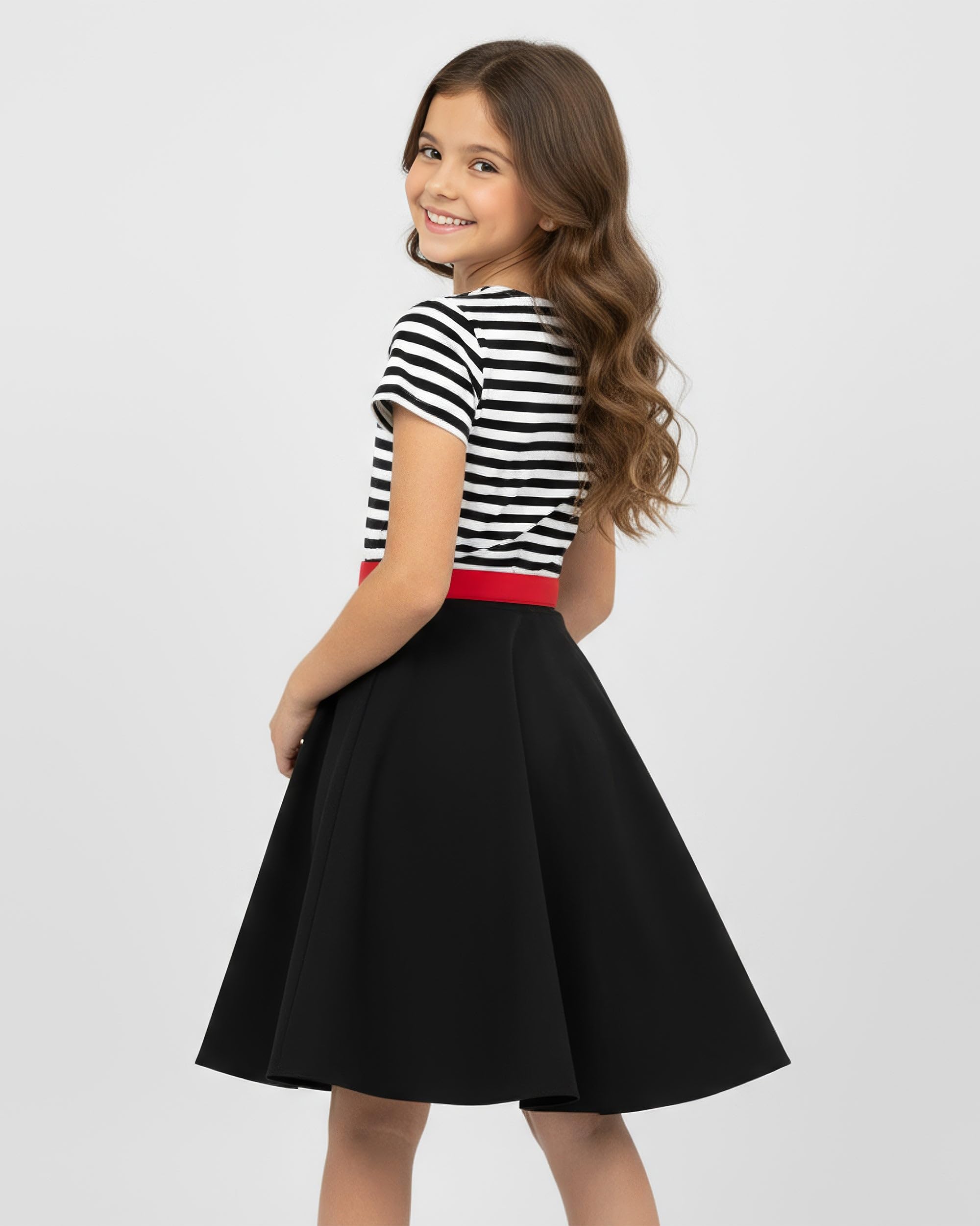 BlackButterfly Kids 'Maria' Vintage Striped Pin Up Dress - Image 5
