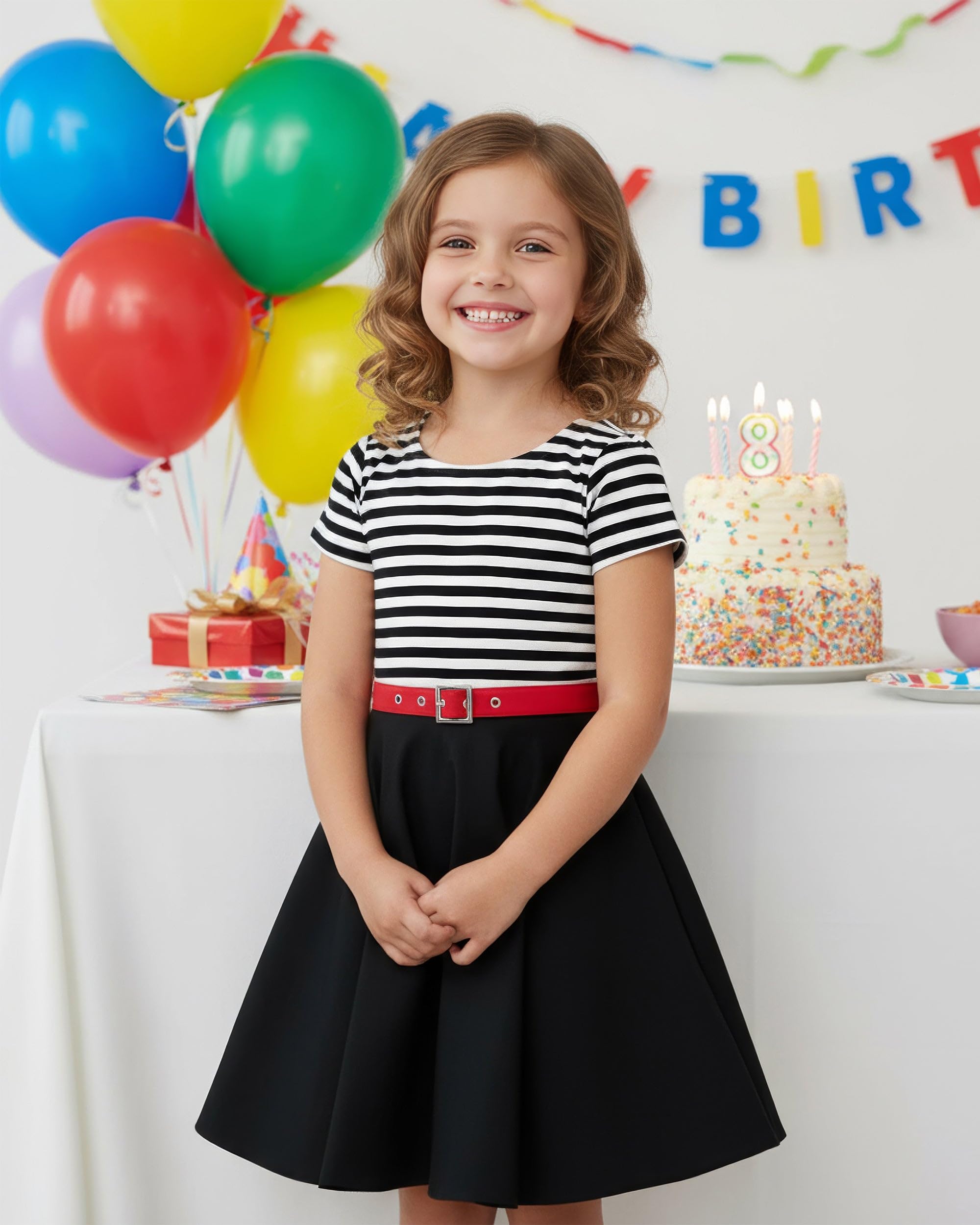 BlackButterfly Kids 'Maria' Vintage Striped Pin Up Dress - Image 6