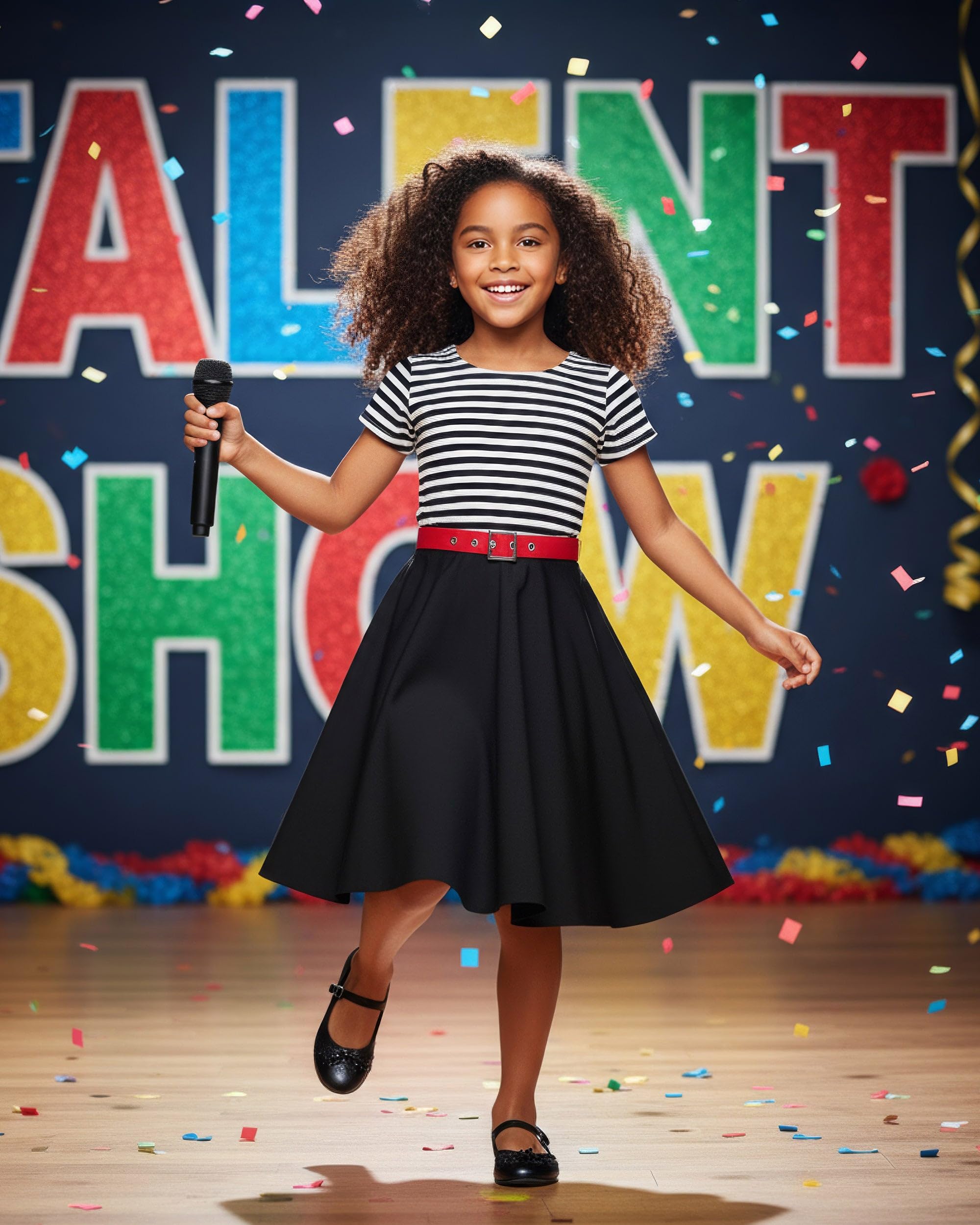BlackButterfly Kids 'Maria' Vintage Striped Pin Up Dress - Image 7