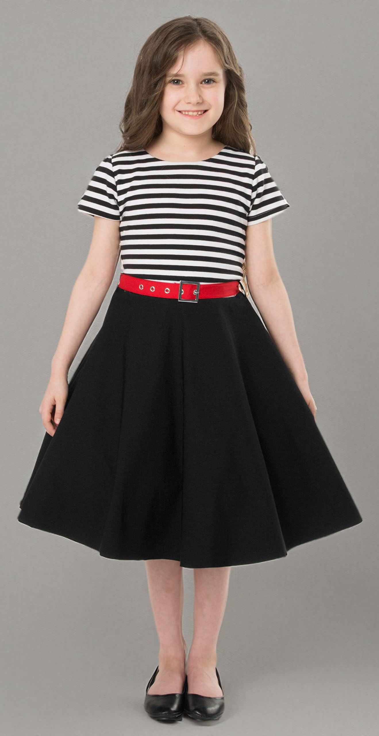 BlackButterfly Kids 'Maria' Vintage Striped Pin Up Dress - Image 9