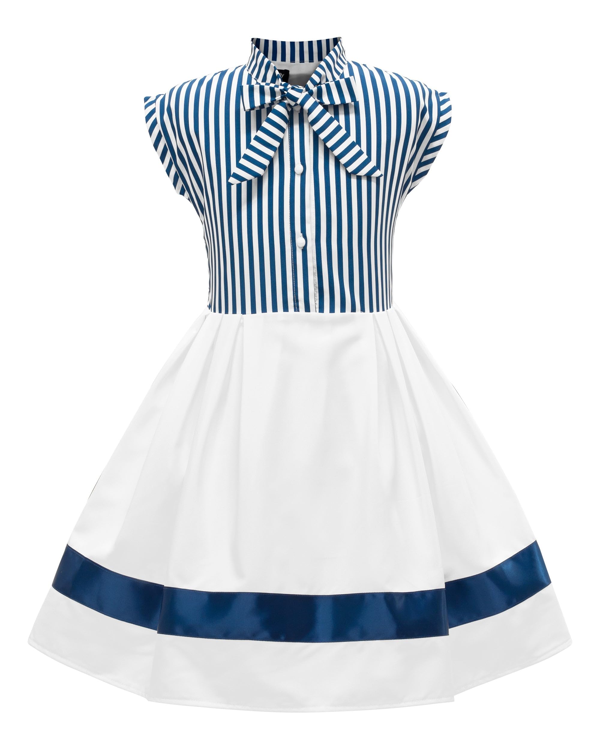 BlackButterfly Kids 'Polly' Vintage Striped Pin Up Dress