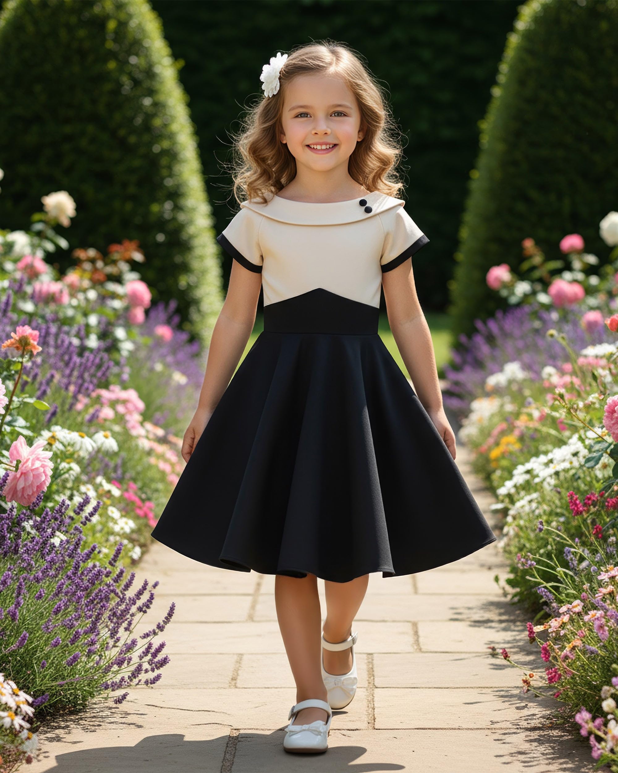 BlackButterfly Kids 'Valerie' Vintage Clarity 50's Girls Dress - Image 3