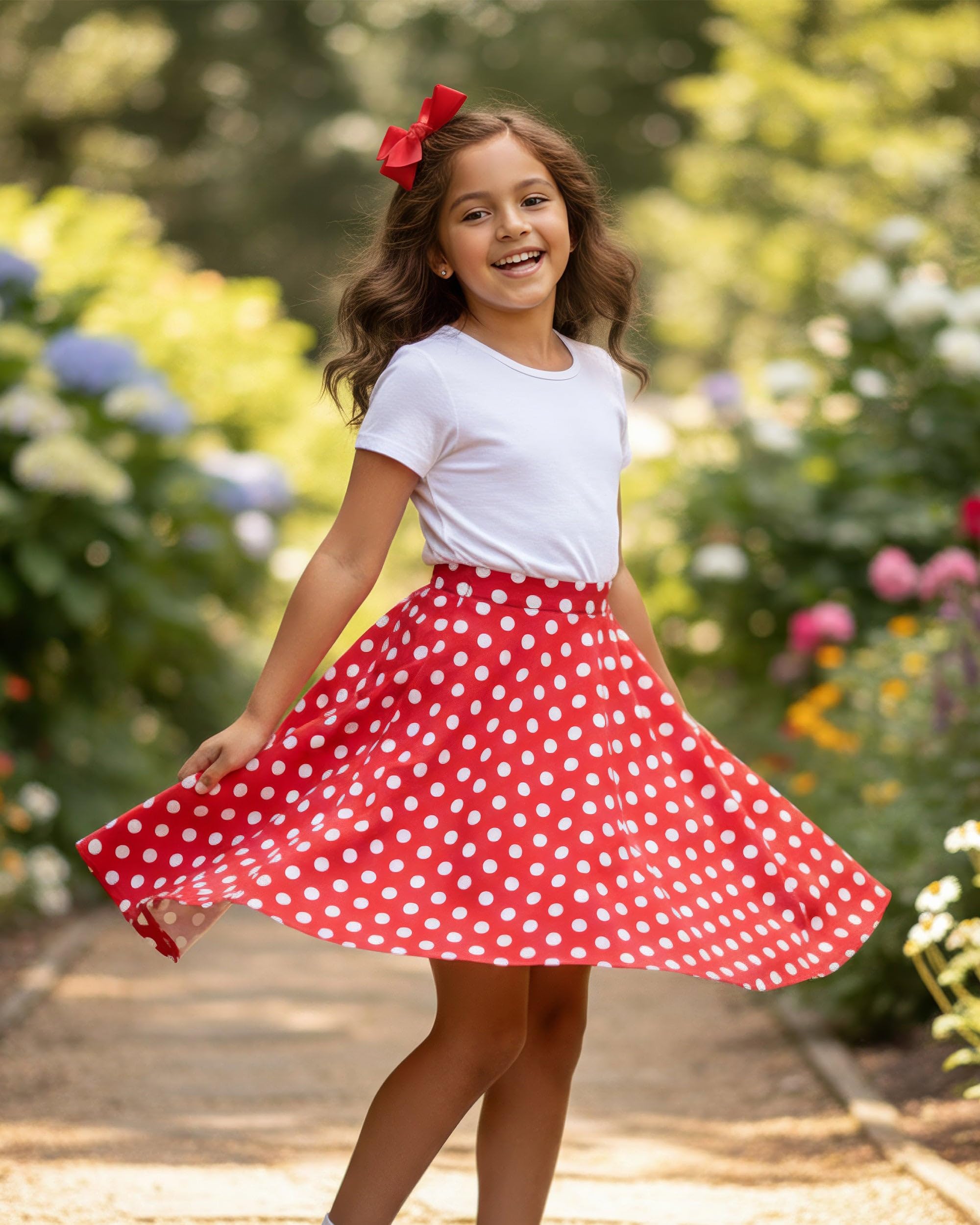BlackButterfly Kids Vintage 50's Full Circle Girls Swing Skirt - Image 3