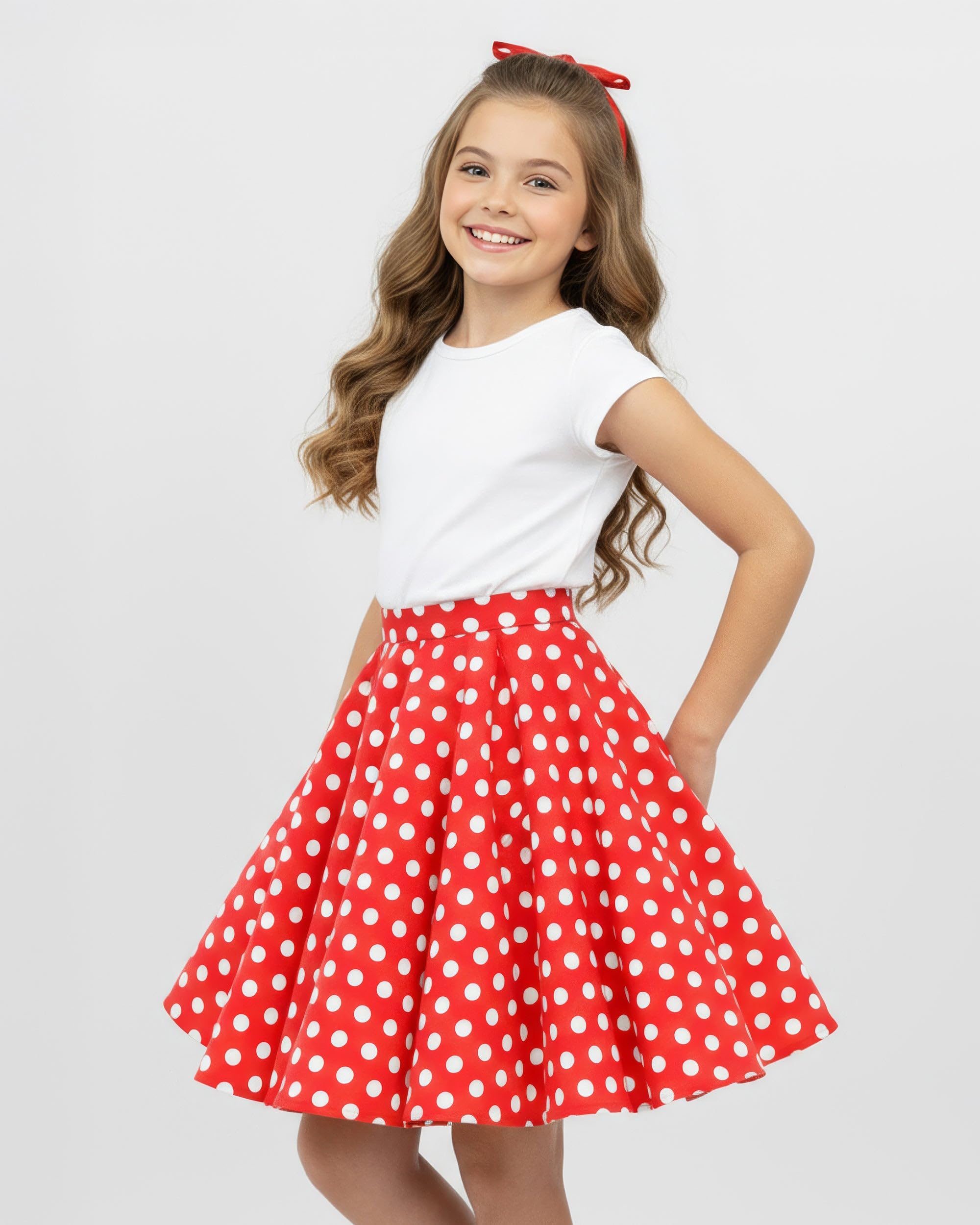BlackButterfly Kids Vintage 50's Full Circle Girls Swing Skirt - Image 4