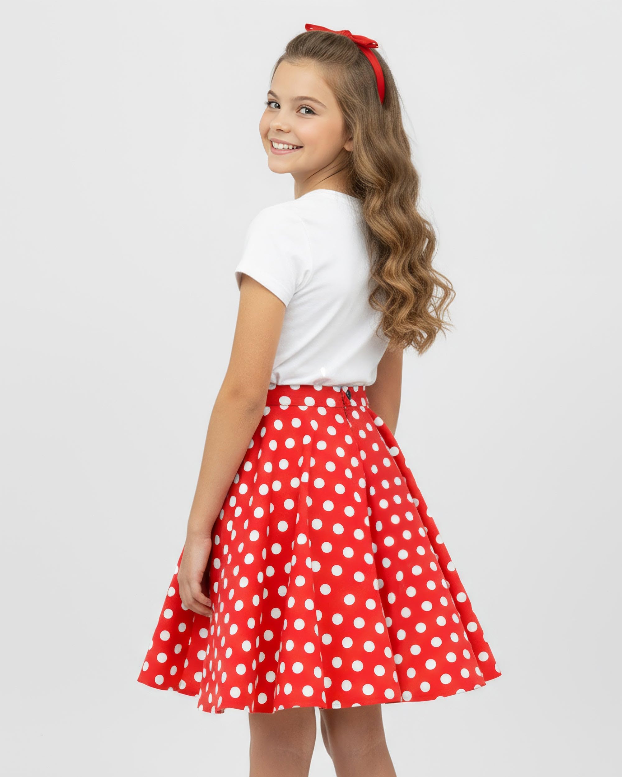 BlackButterfly Kids Vintage 50's Full Circle Girls Swing Skirt - Image 5