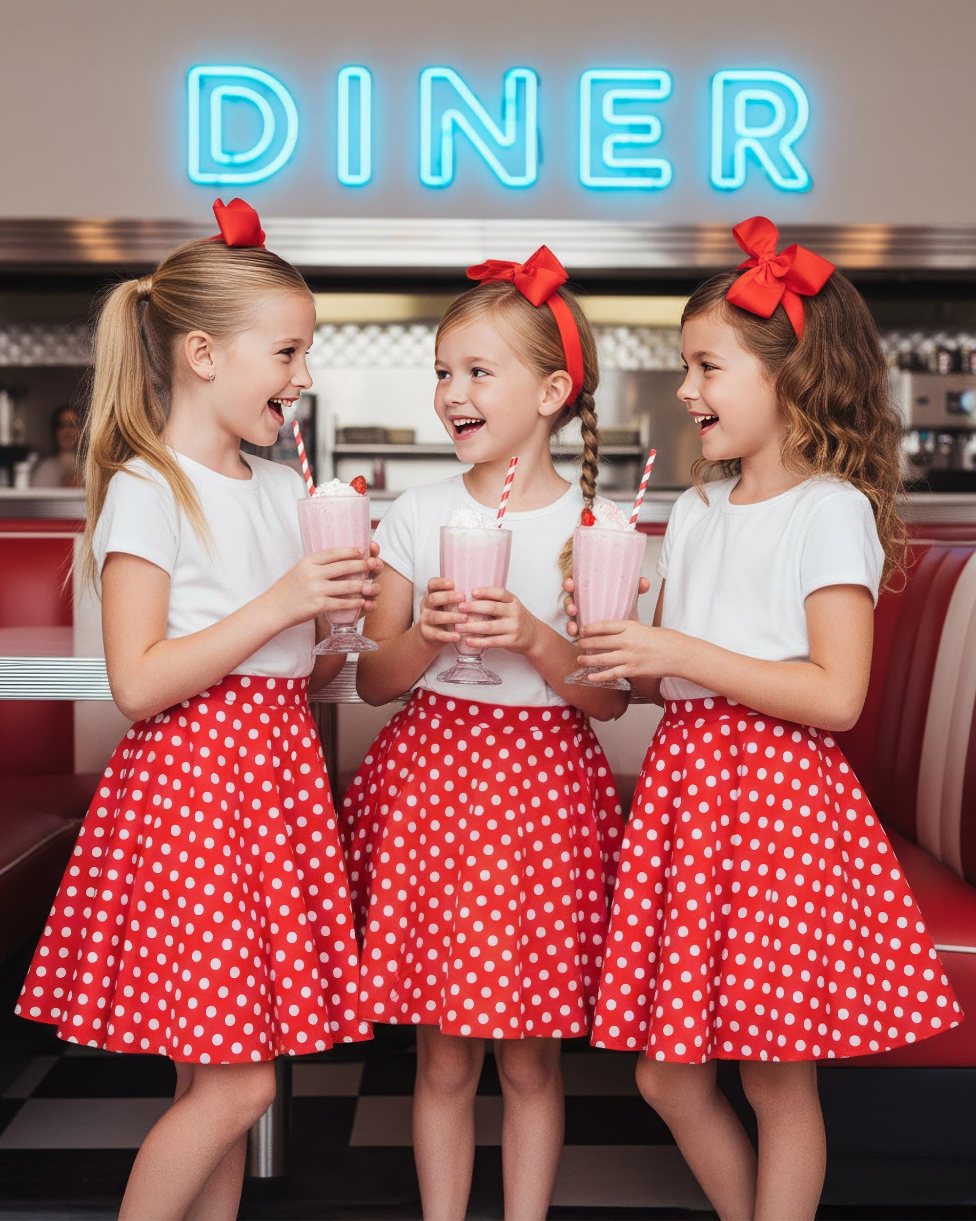 BlackButterfly Kids Vintage 50's Full Circle Girls Swing Skirt - Image 6