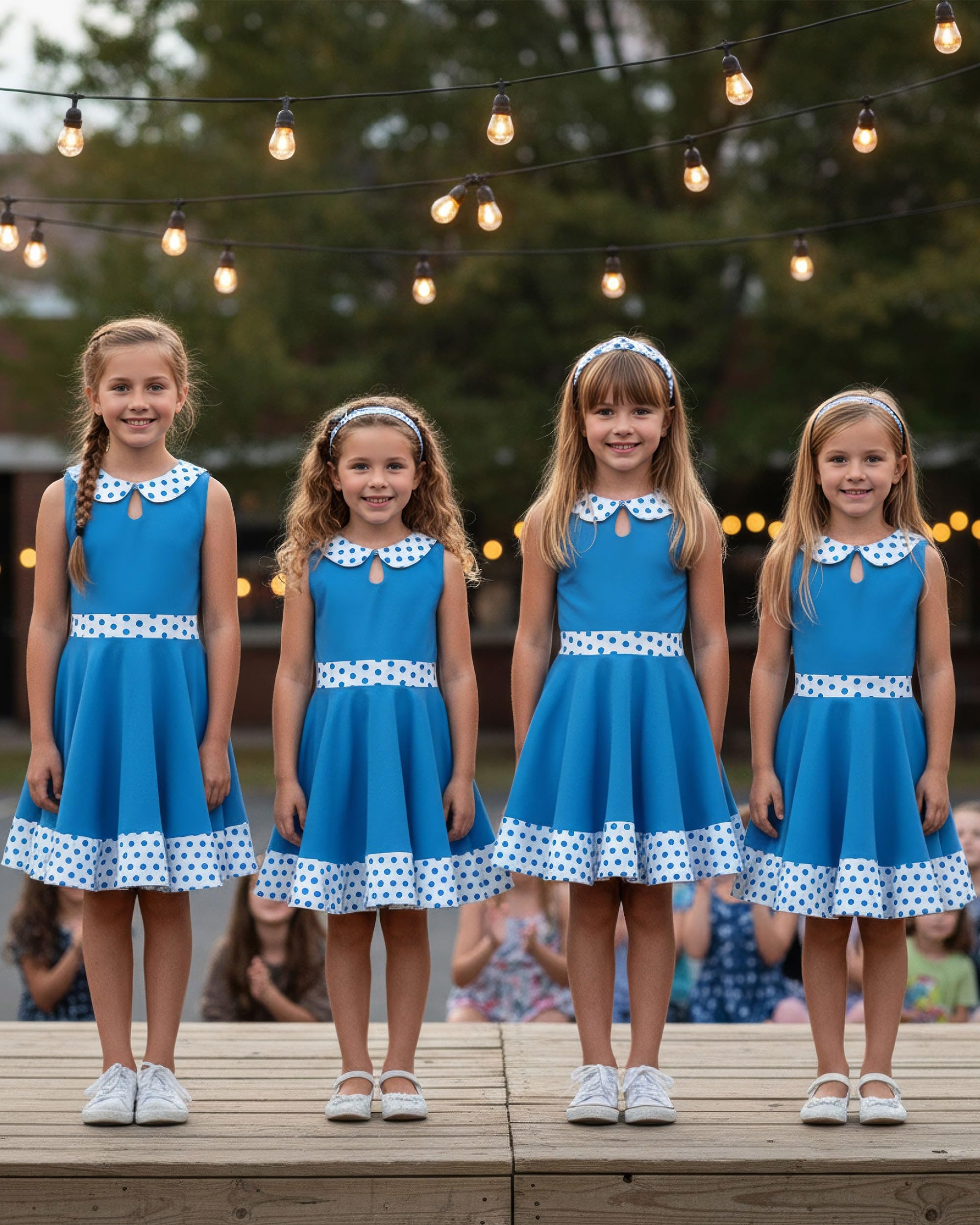 BlackButterfly Kids 'Zoey' Vintage Polka Dot 50's Girls Dress - Image 9