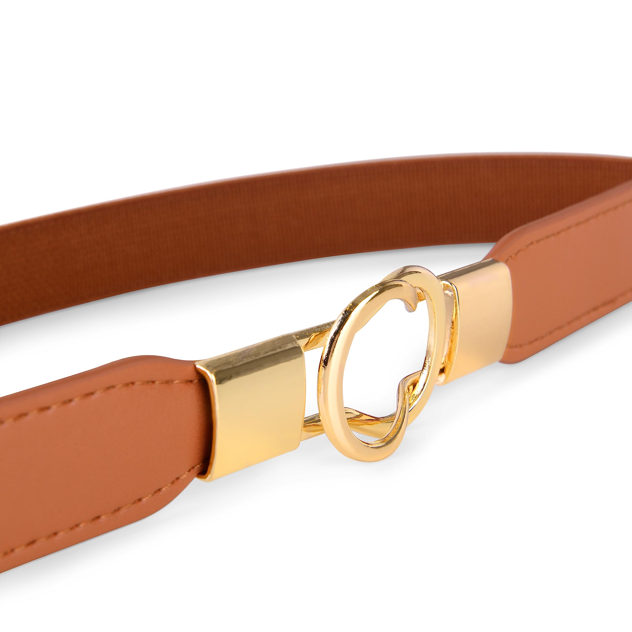 BlackButterfly Retro Elastic Round Metal Buckle Skinny Waist Waspie Belt - Image 3