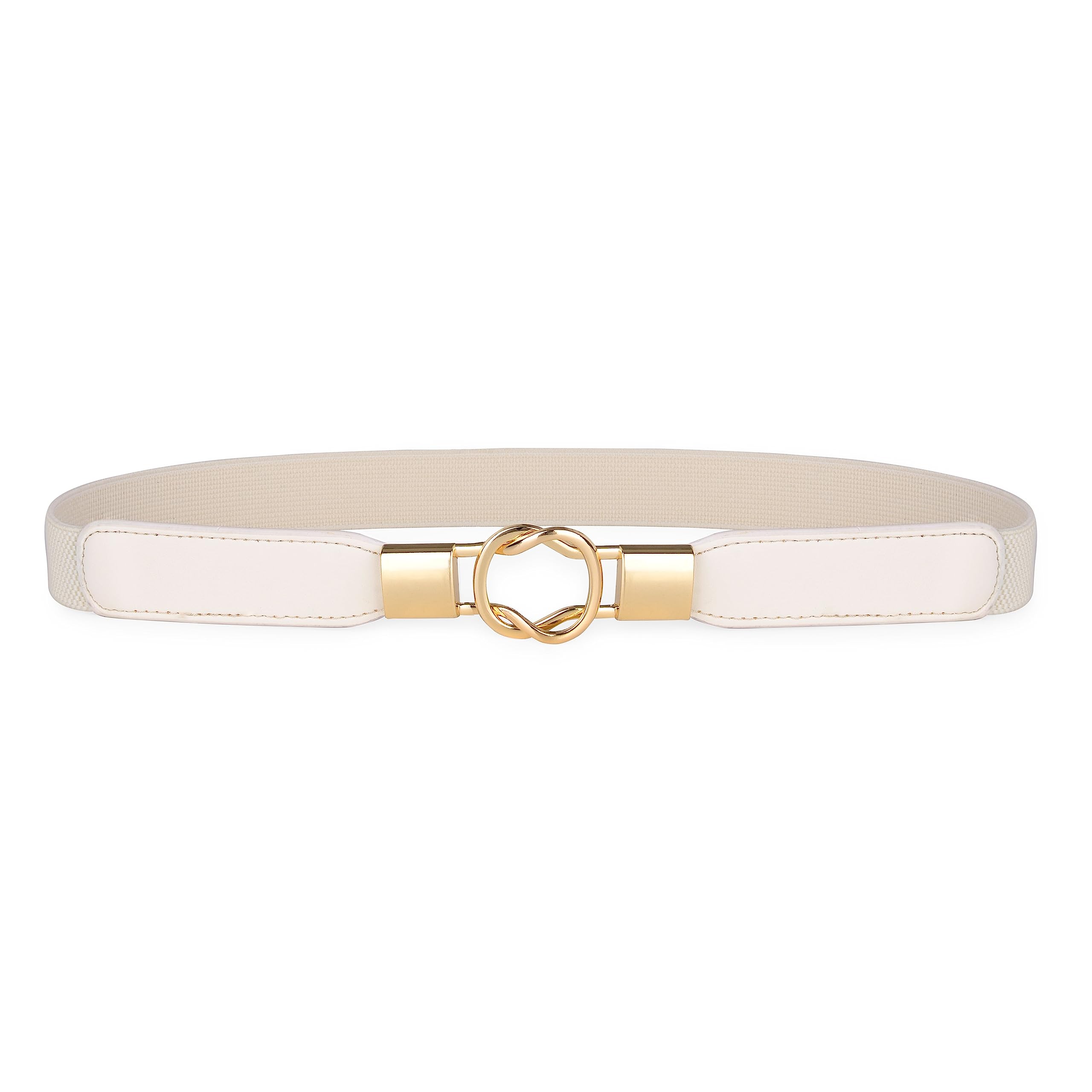 BlackButterfly Retro Elastic Round Metal Buckle Skinny Waist Waspie Belt