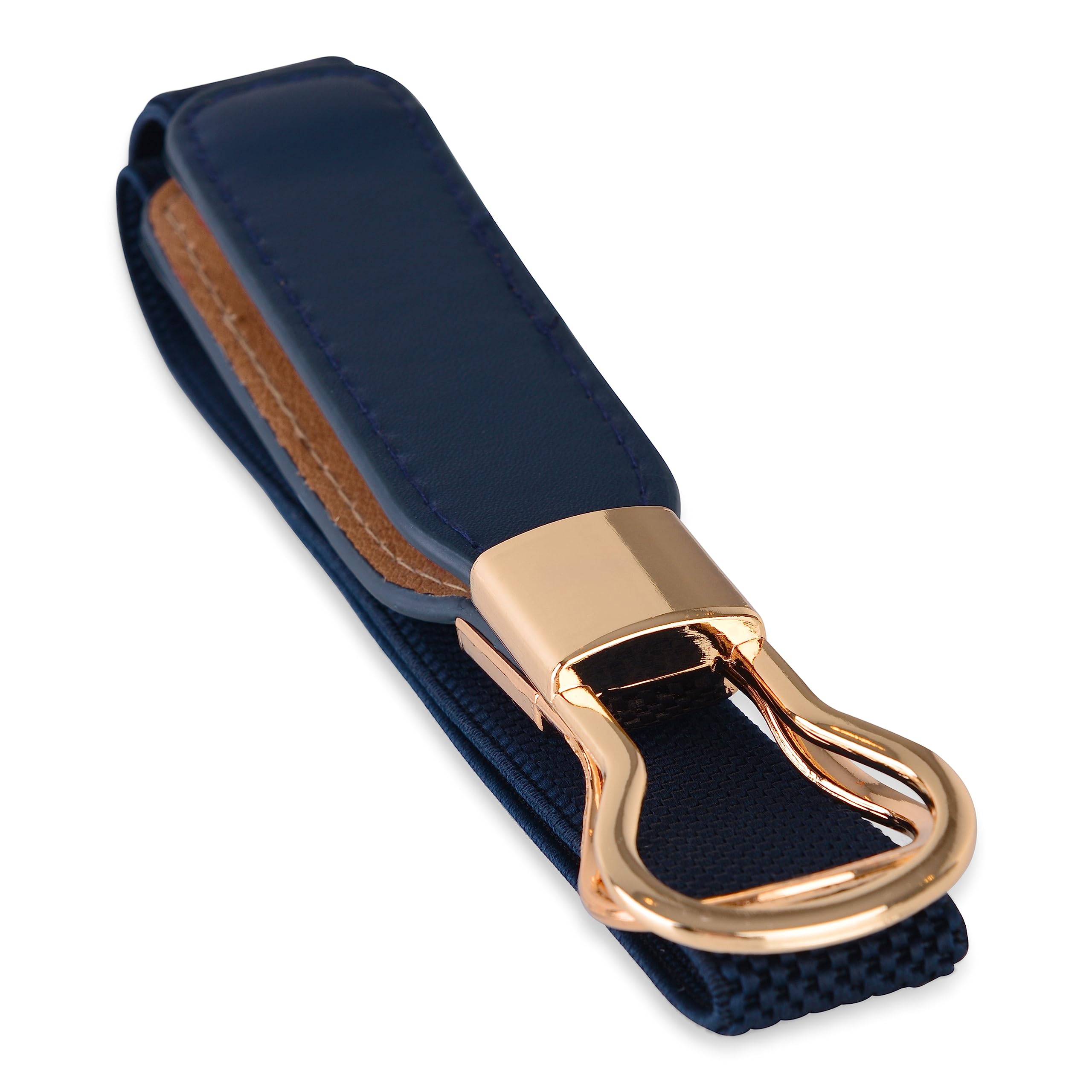 BlackButterfly Retro Elastic Round Metal Buckle Skinny Waist Waspie Belt - Image 5