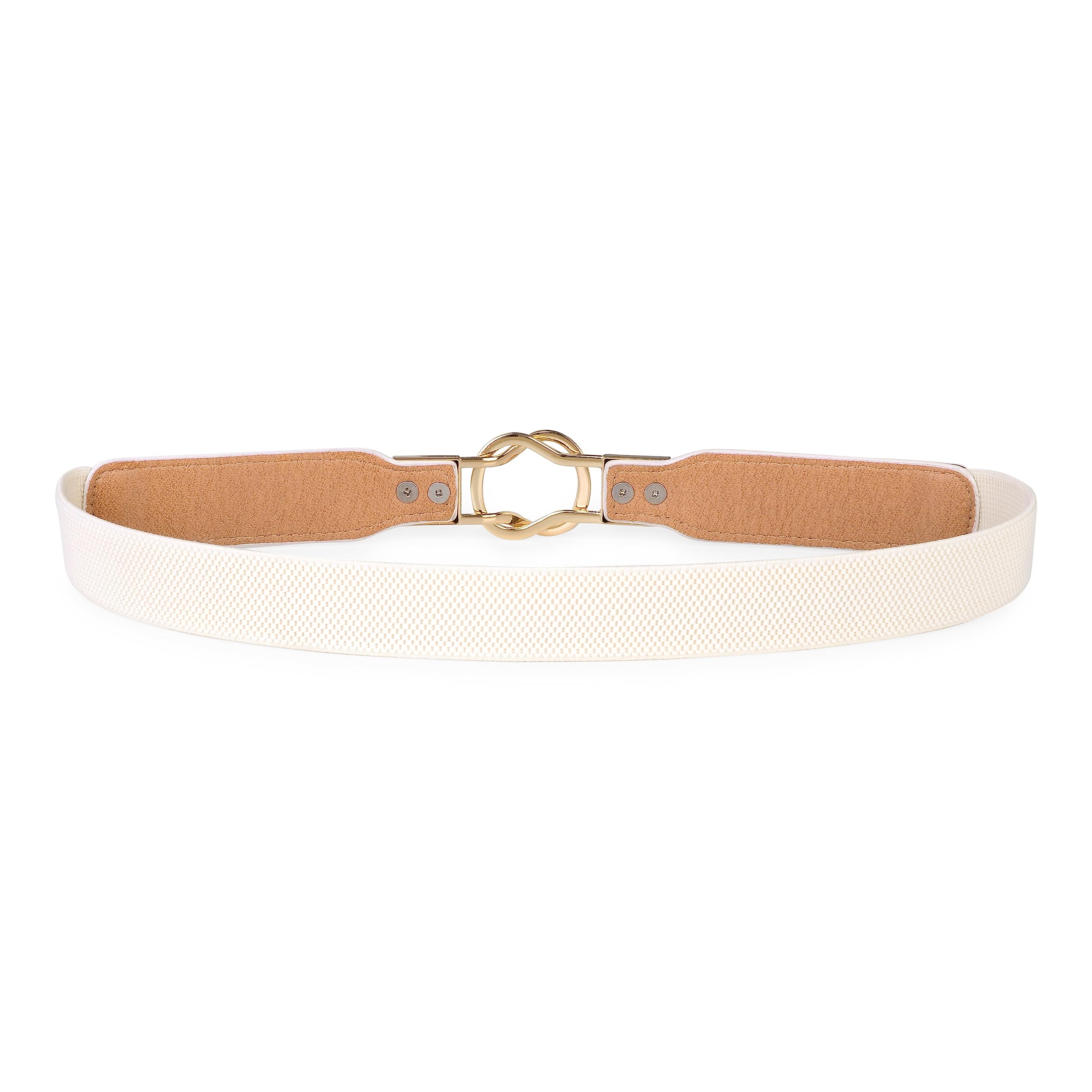 BlackButterfly Retro Elastic Round Metal Buckle Skinny Waist Waspie Belt - Image 2