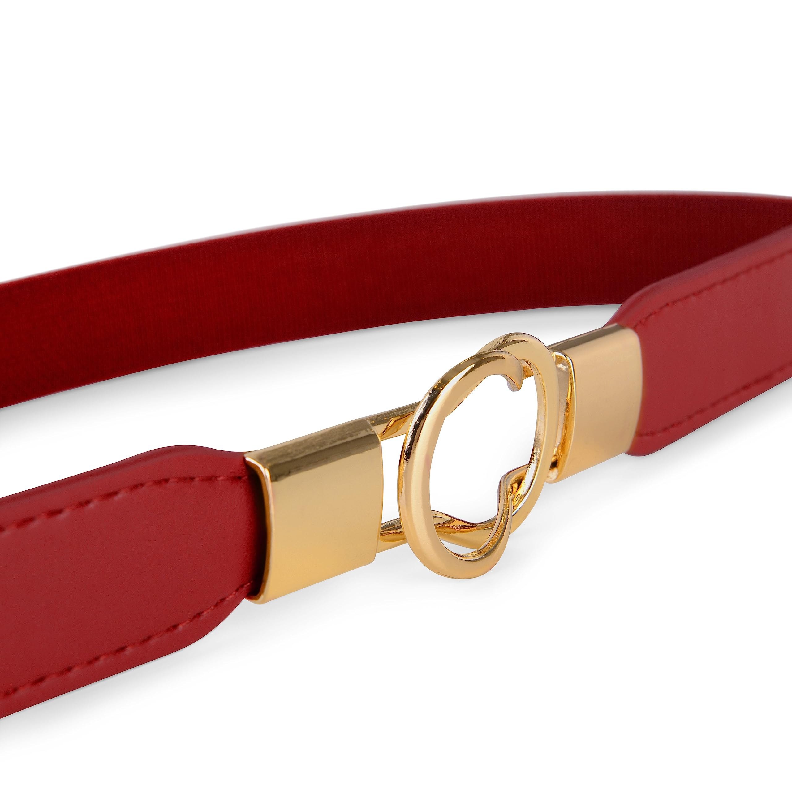 BlackButterfly Retro Elastic Round Metal Buckle Skinny Waist Waspie Belt - Image 3