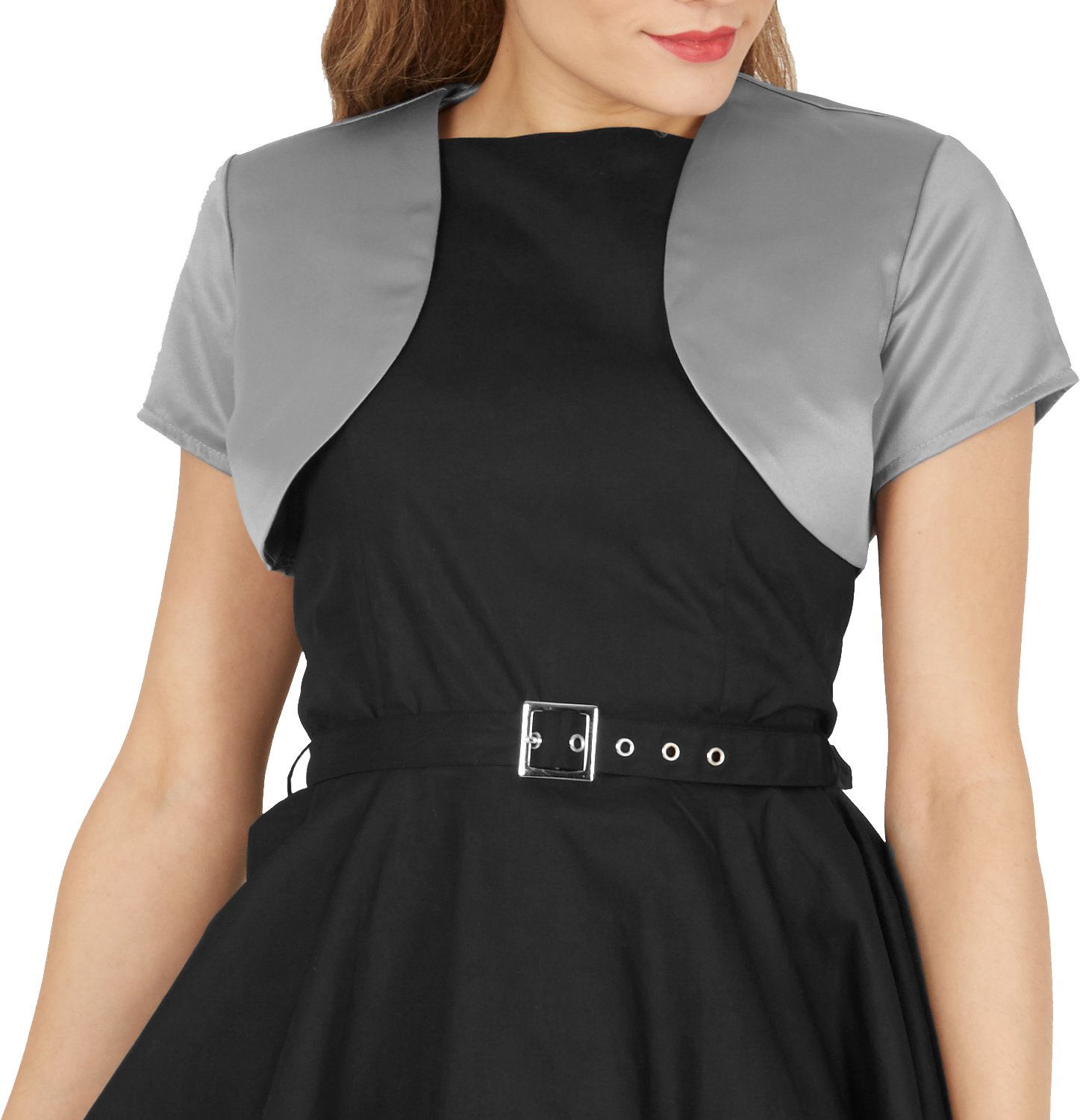 BlackButterfly Satin Bolero Shrug - Short Sleeve