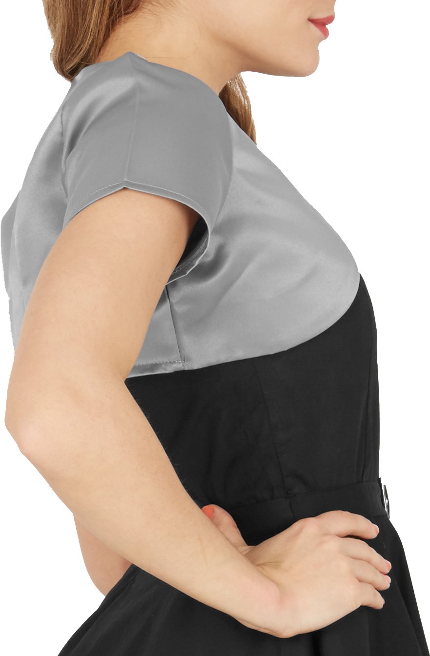 BlackButterfly Satin Bolero Shrug - Short Sleeve - Image 2