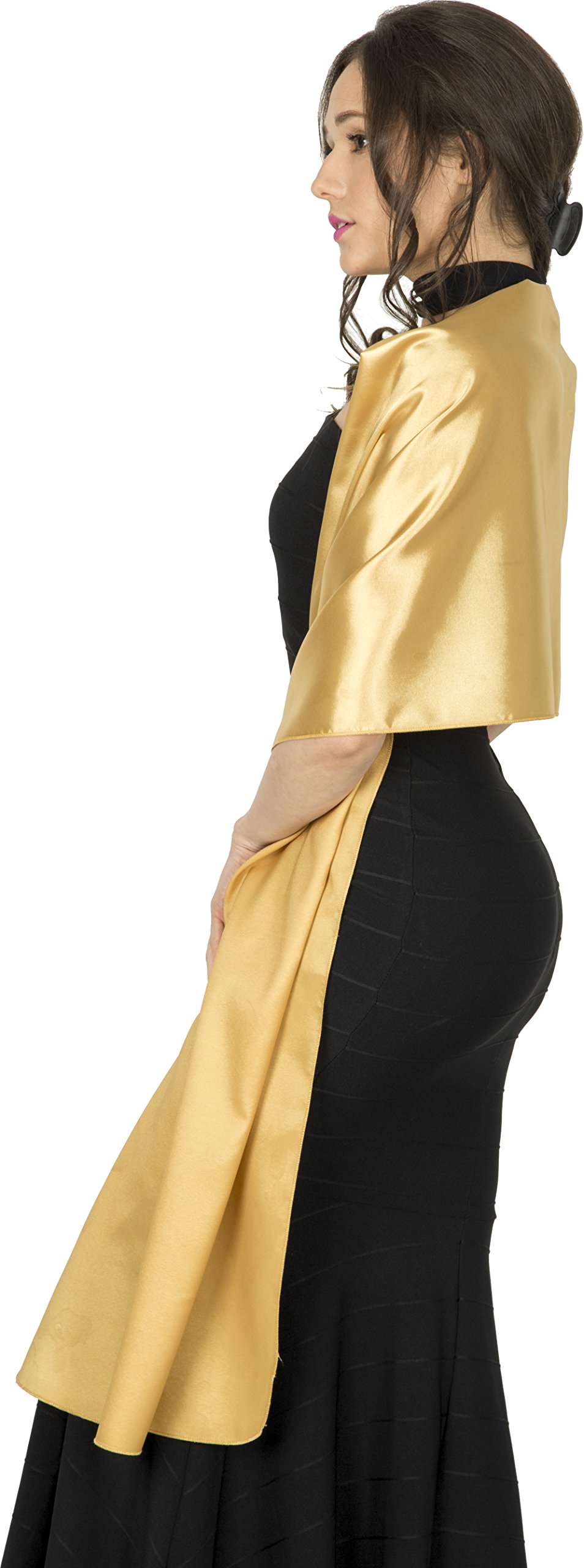 BlackButterfly Satin Shawl Bridesmaid Wedding Wrap Scarf - Image 2
