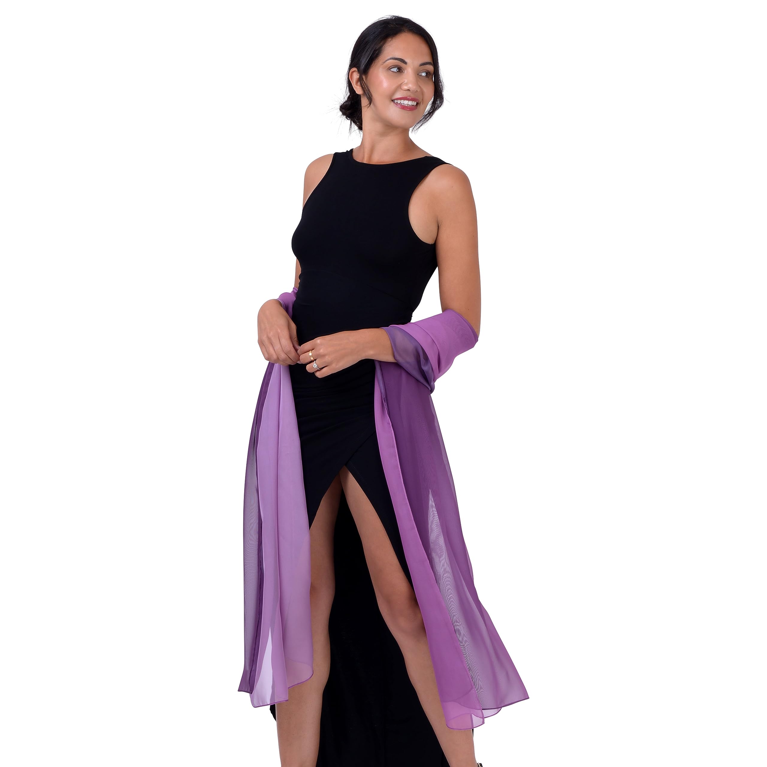 BlackButterfly Satin Silky Bridal Wedding Party Evening Shawl Pashmina Wrap
