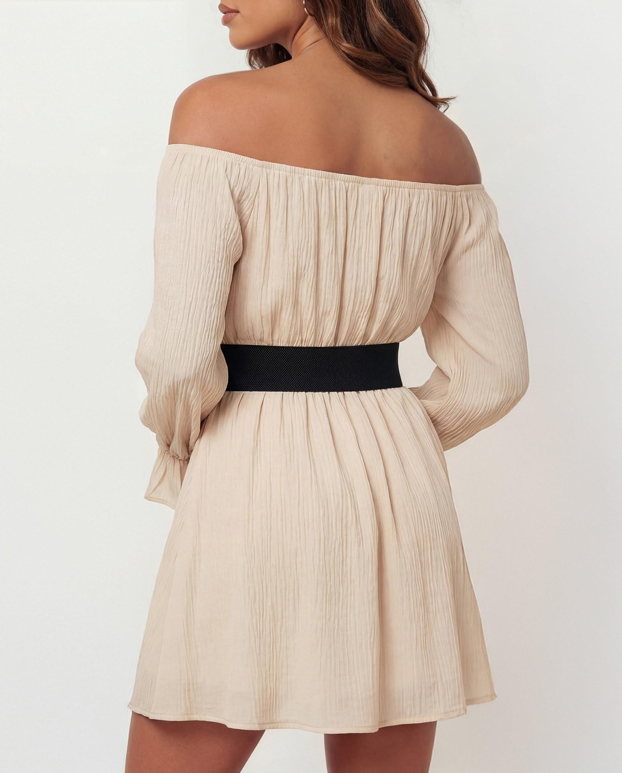 BlackButterfly Wide Elastic Cinch Stretch Waistband Retro Gold Heart Buckle Waist Belt - Image 3