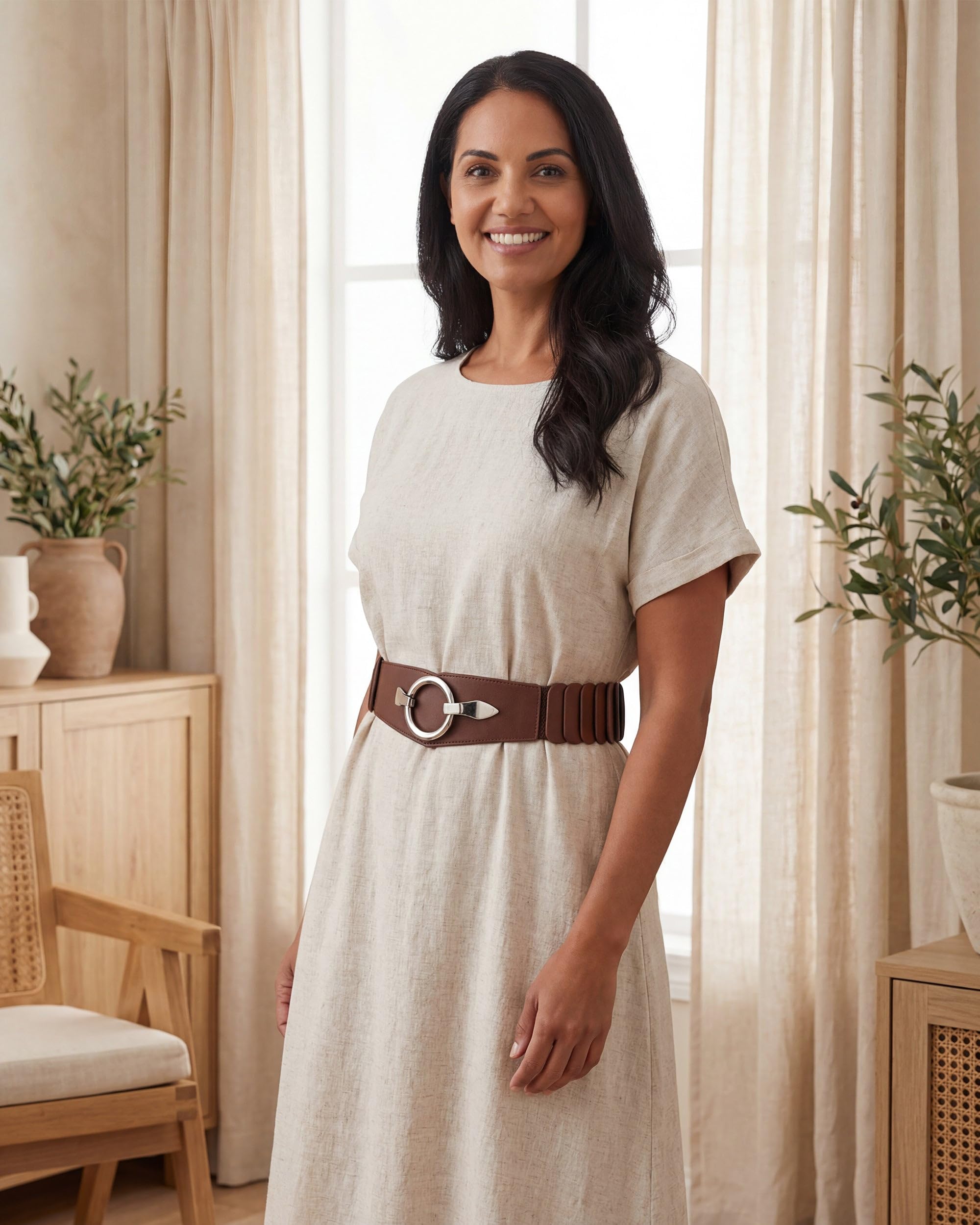 BlackButterfly Wide Elastic Waist Belt Fashion Vintage Dress Cosplay Waspie Belt - Image 6