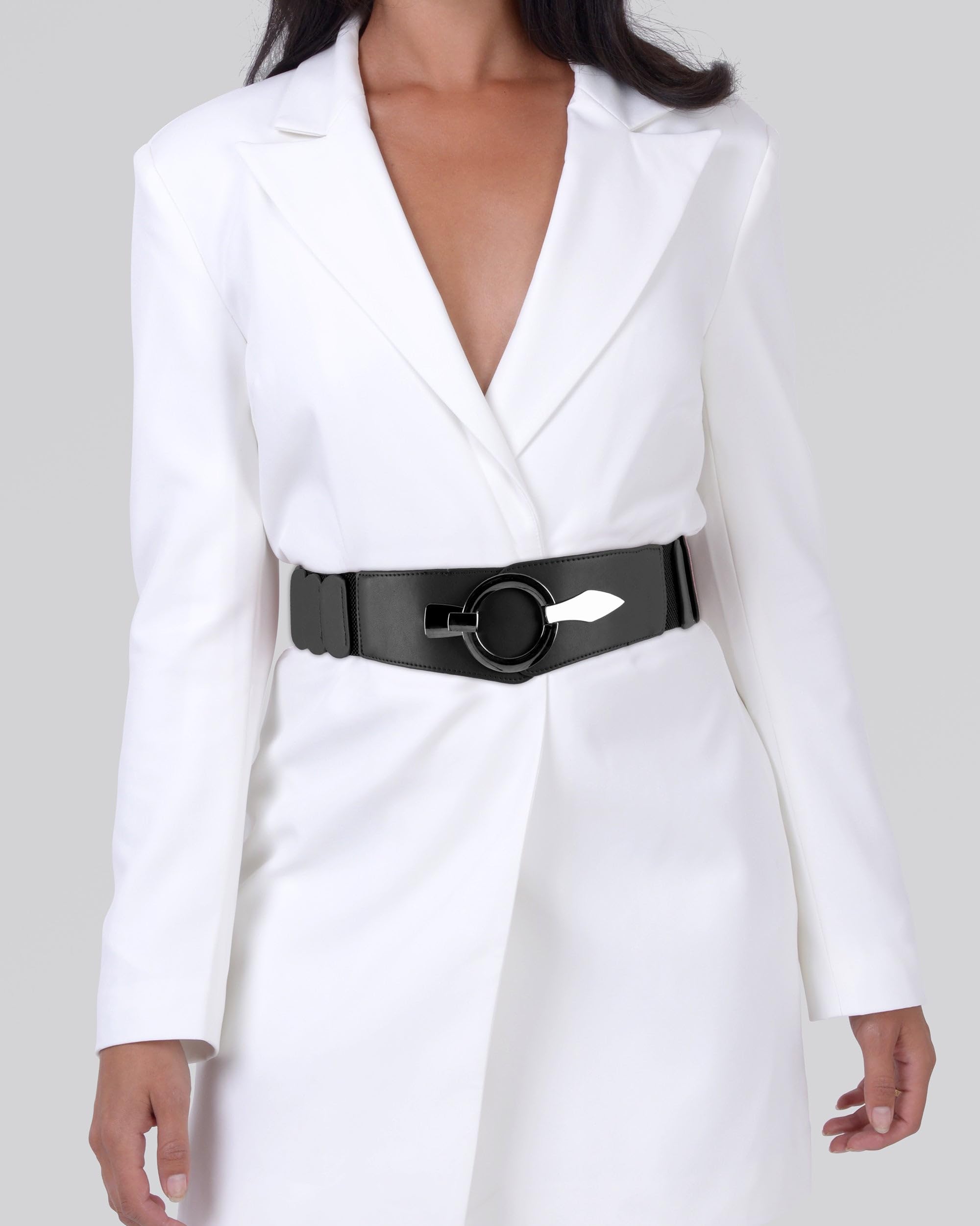 BlackButterfly Wide Elastic Waist Belt Fashion Vintage Dress Cosplay Waspie Belt - Image 2