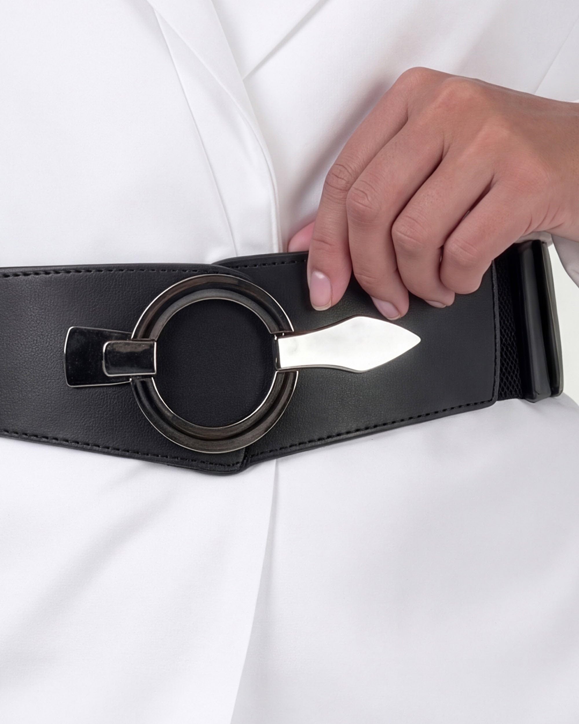 BlackButterfly Wide Elastic Waist Belt Fashion Vintage Dress Cosplay Waspie Belt - Image 4