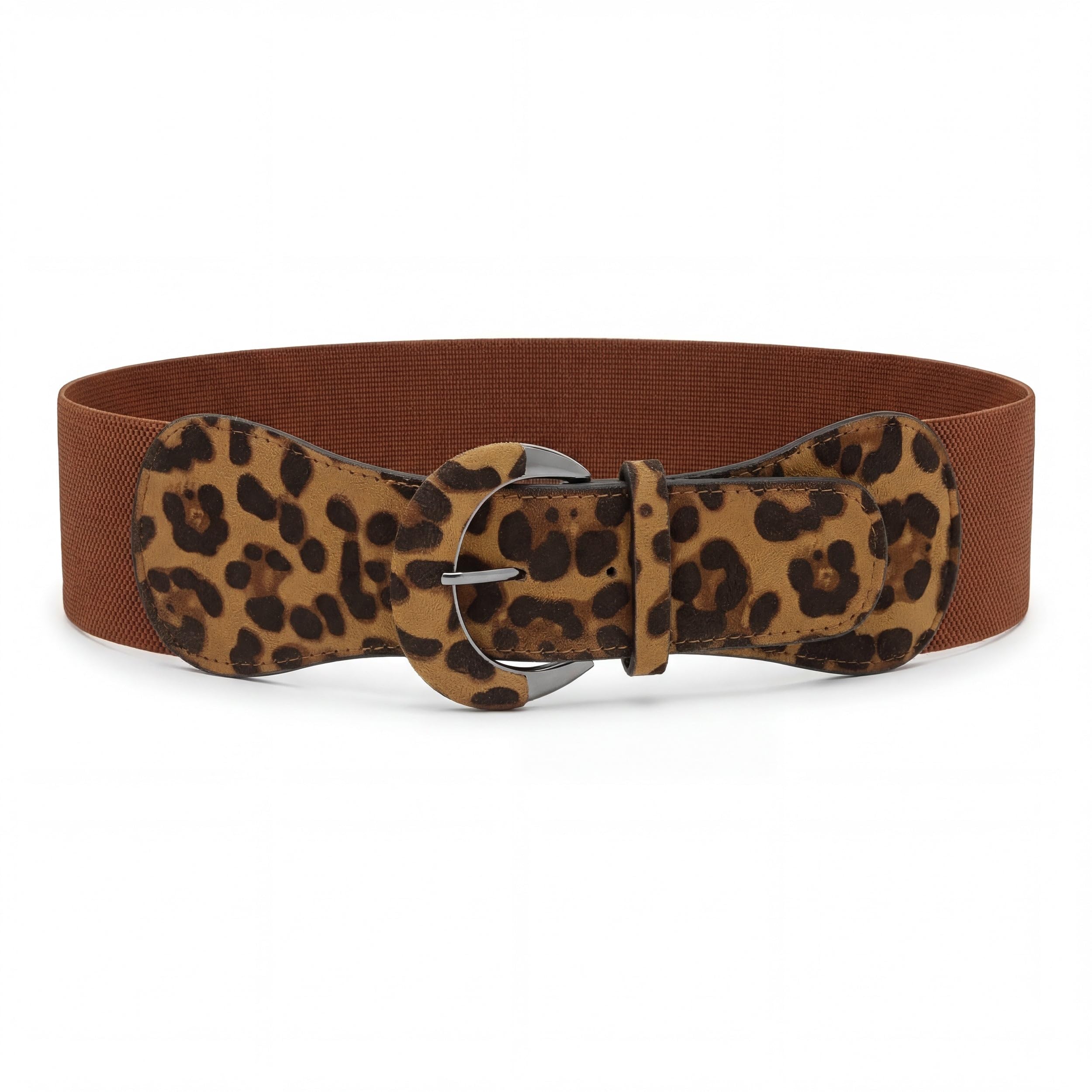 BlackButterfly Wide PU Elastic Stretch Thick Buckle Waist Belt